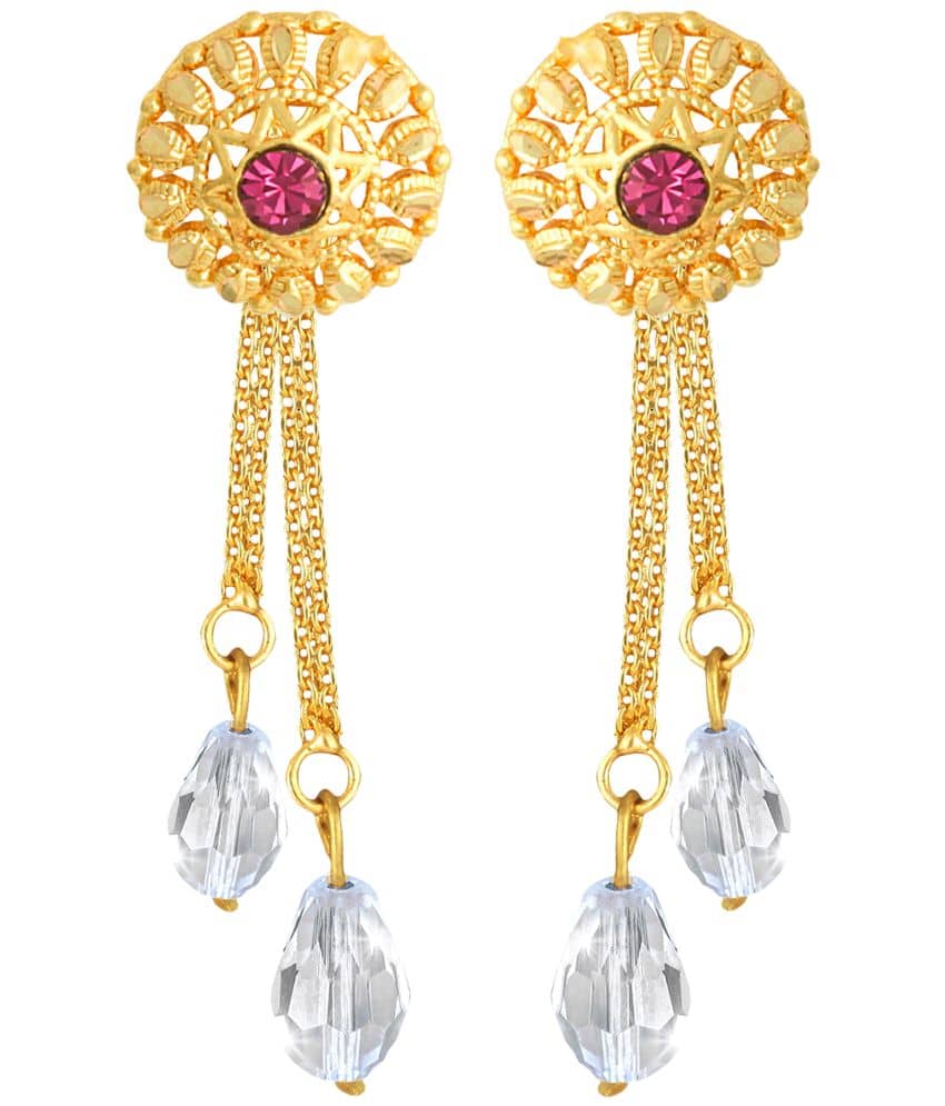 Vighnaharta Golden Drop Earrings ( Pack of 1 ) - Earrings | Buy online on ZillyBuy