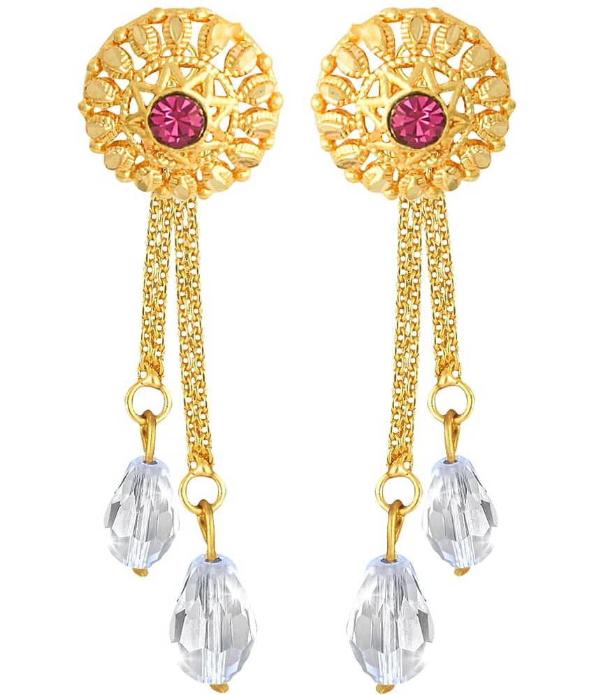 Vighnaharta Golden Drop Earrings ( Pack of 1 ) - Earrings | Buy online on ZillyBuy