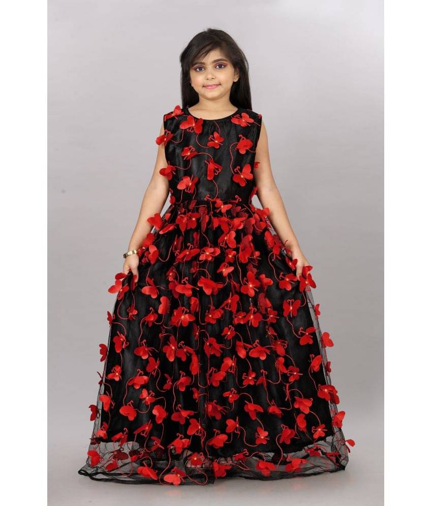     			A TO Z CART Net Gown For Girls ( Pack of 1 , Black )
