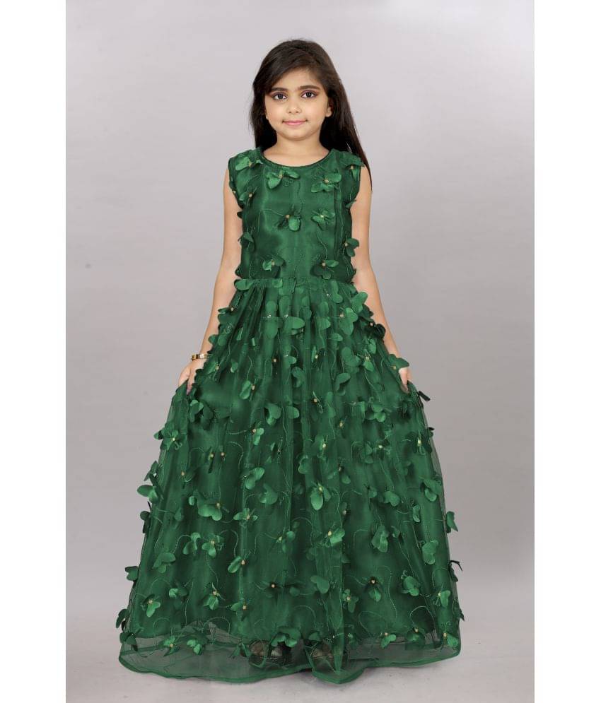     			A TO Z CART Net Gown For Girls ( Pack of 1 , Green )