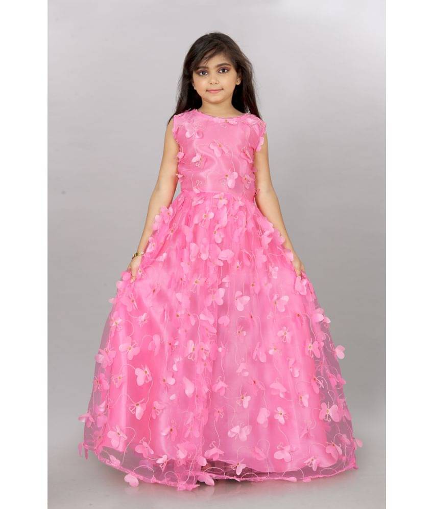 A TO Z CART Net Gown For Girls ( Pack of 1 , Pink ) A TO Z CART Net Gown For Girls ( Pack of 1 , Pink )