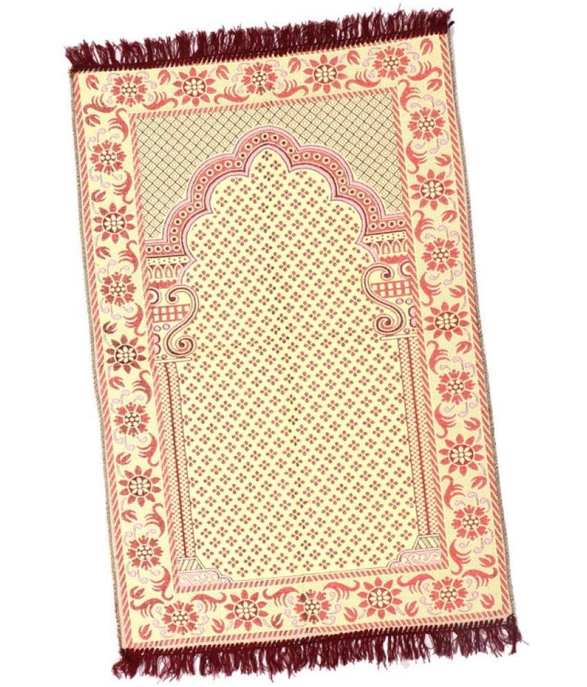 ADIRNY Yellow Single Regular Cotton Prayer Mat ( 110 X 70 cm ) ADIRNY Yellow Single Regular Cotton Prayer Mat ( 110 X 70 cm )