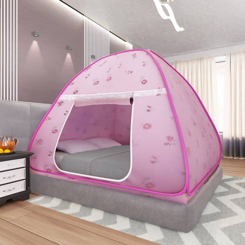 CASA FURNISHING - Pink HDPE - High Density Poly Ethylene Tent Mosquito Net, Machardani ( Pack of 1 ) CASA FURNISHING - Pink HDPE - High Density Poly Ethylene Tent Mosquito Net, Machardani ( Pack of 1 )
