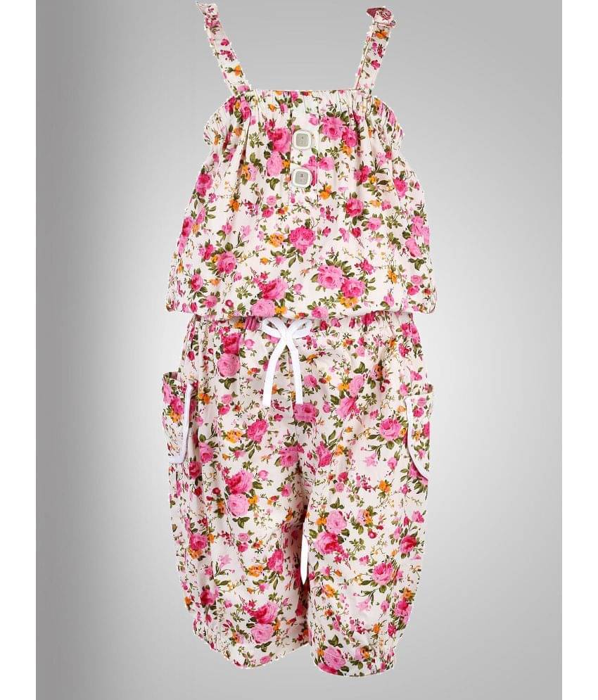 Cherry Tree Girls Cotton Blend Jumpsuit ( Pack of 1 , Pink )     			Cherry Tree Girls Cotton Blend Jumpsuit ( Pack of 1 , Pink )
