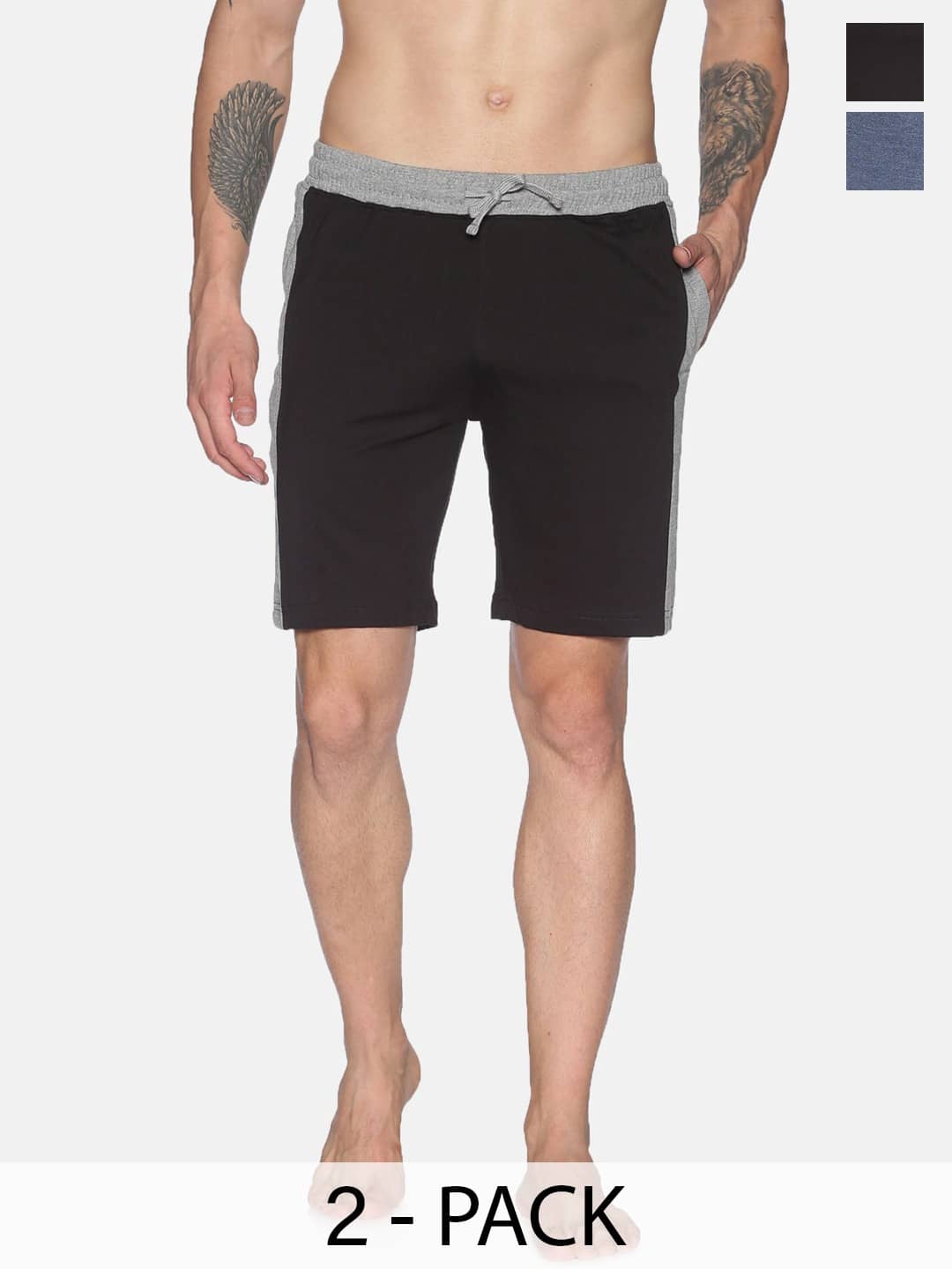 Dollar - Black Cotton Blend Men's Shorts ( Pack of 1 ) - Shorts | Buy online on ZillyBuy