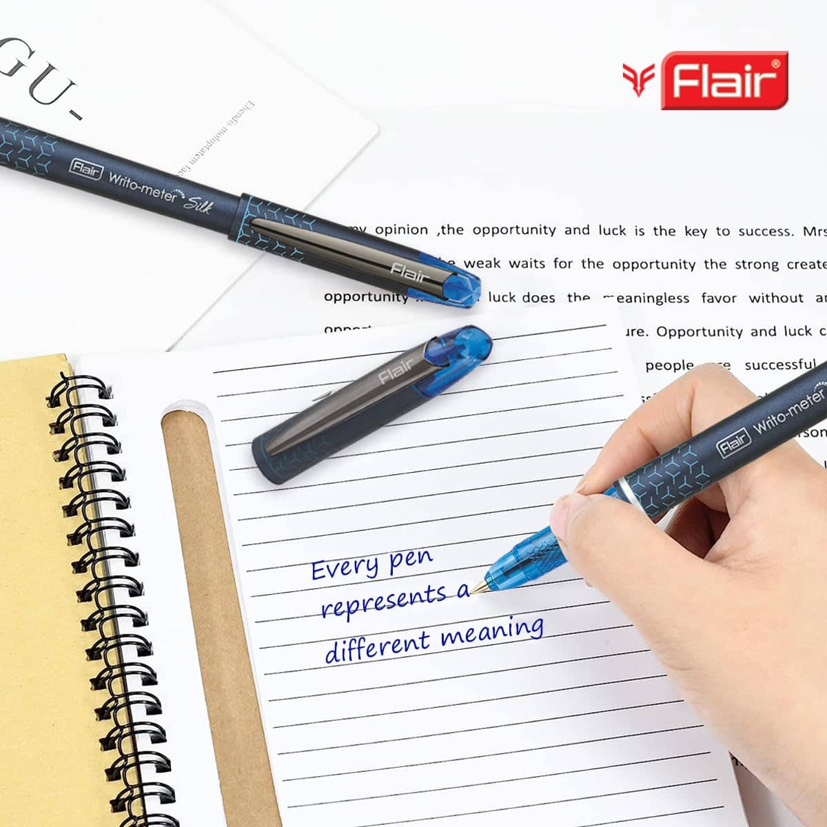 Flair Writometer Silk Ball Pen Black Pack of 10 - Main Image
