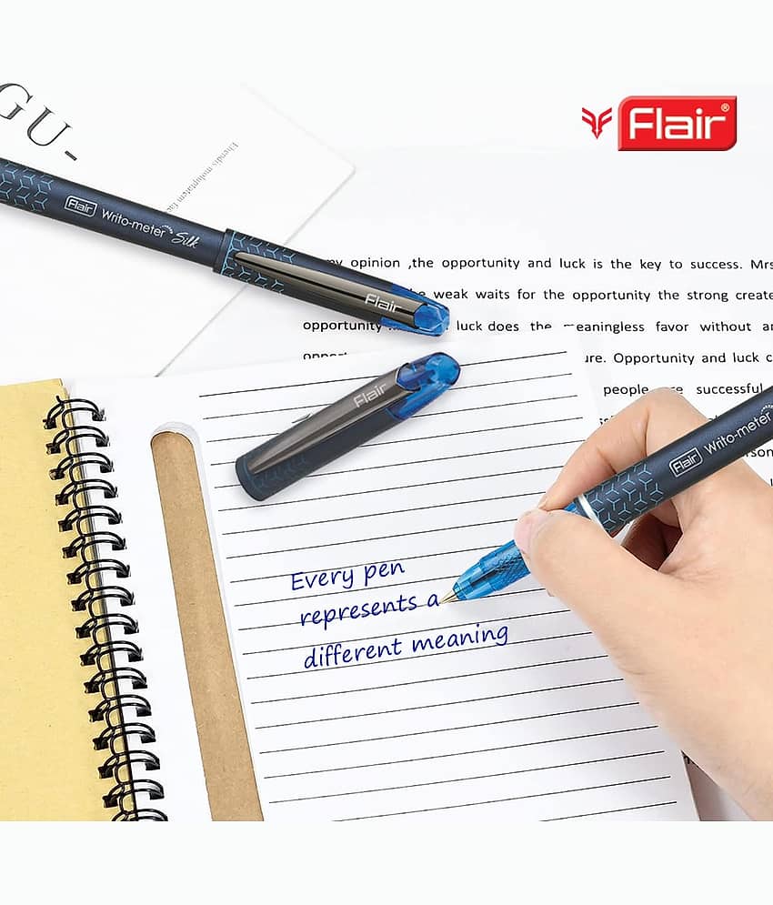 Flair Writometer Silk Ball Pen Black Pack of 10 - Main Image