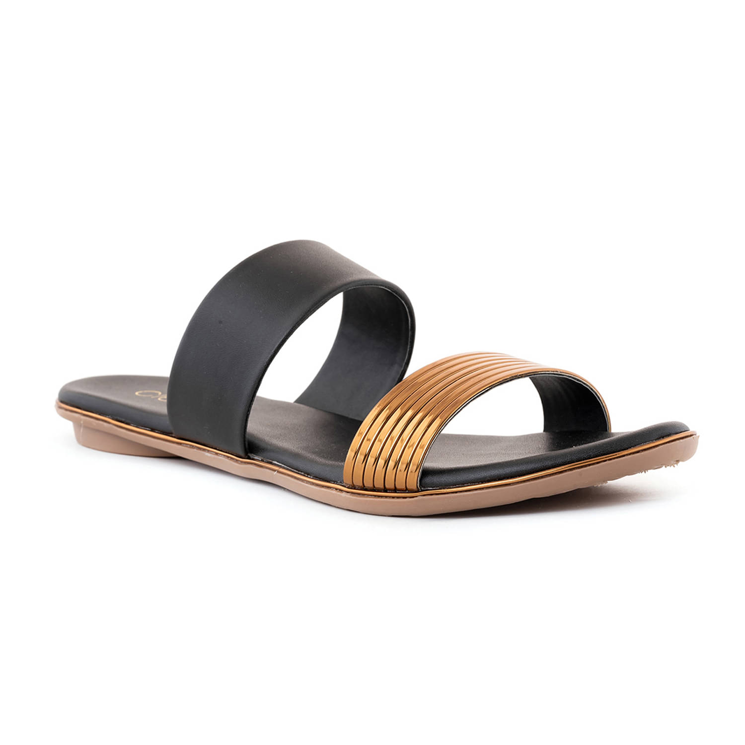     			KHADIM Black Women's Flats