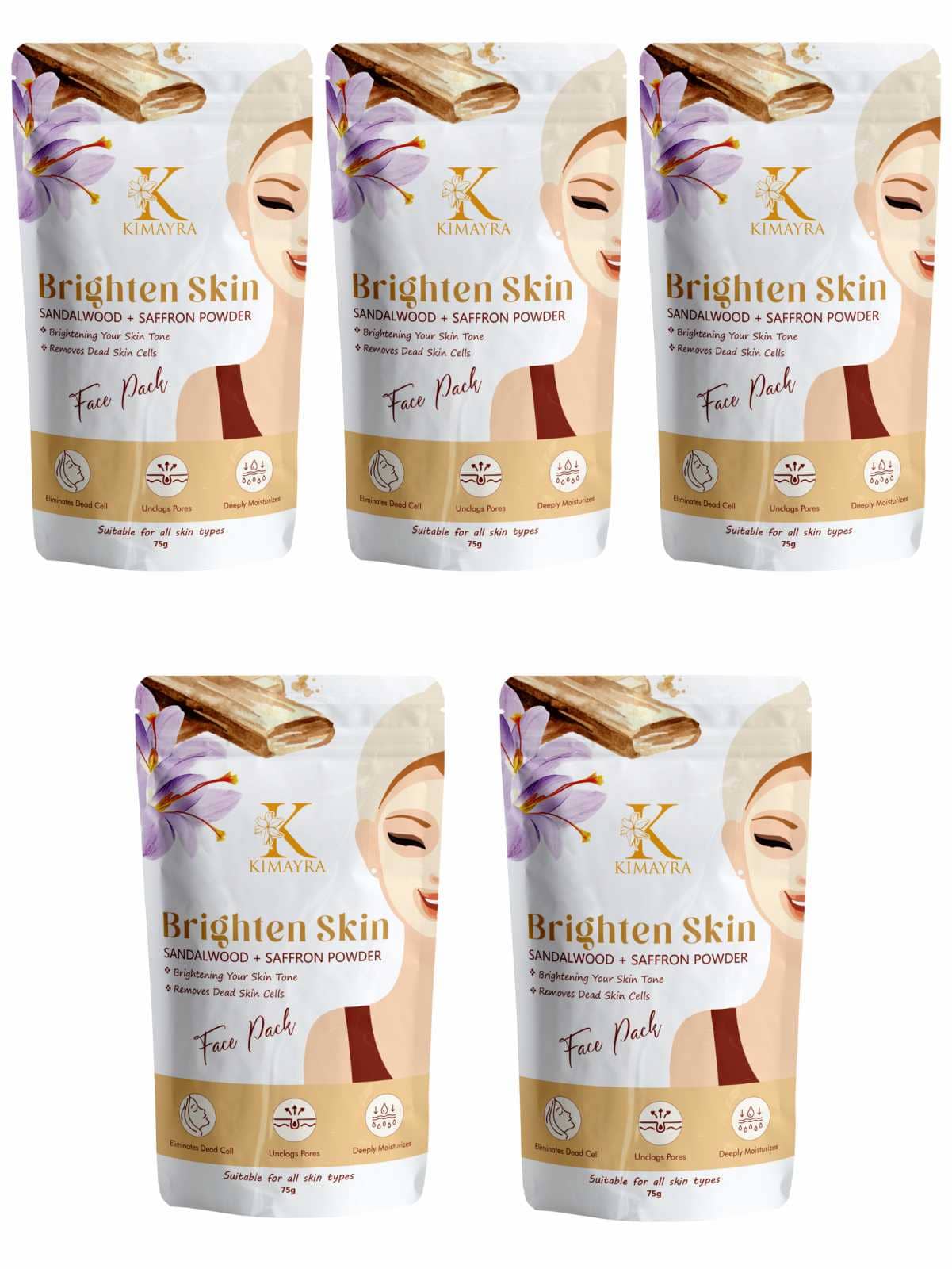 Kimayra - Anti-Marks & Spots Removal Face Pack for All Skin Type ( Pack of 5 )