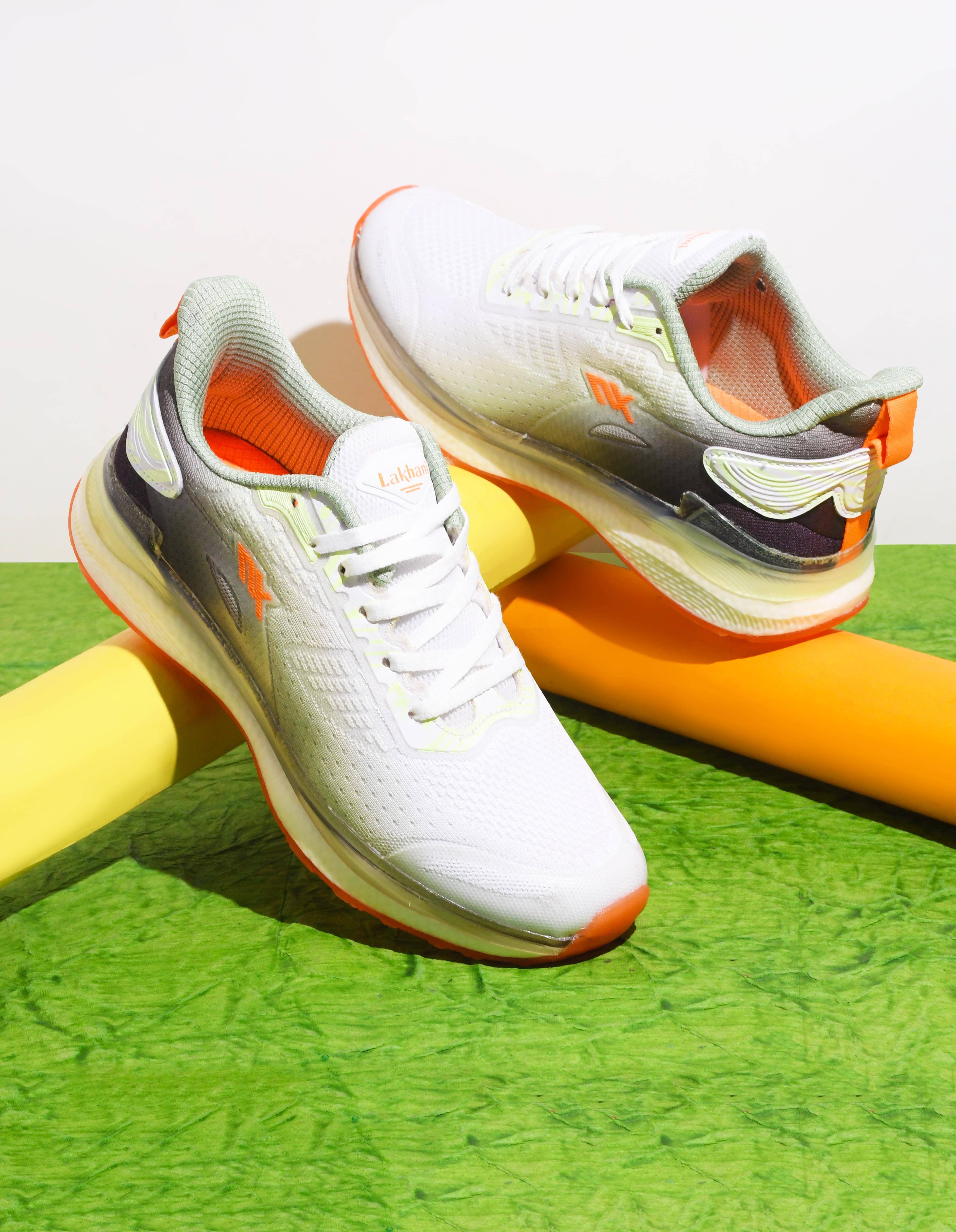     			Lakhani Aashirwad E-Max-03-White-Pista-Orange Orange Men's Lifestyle Shoes