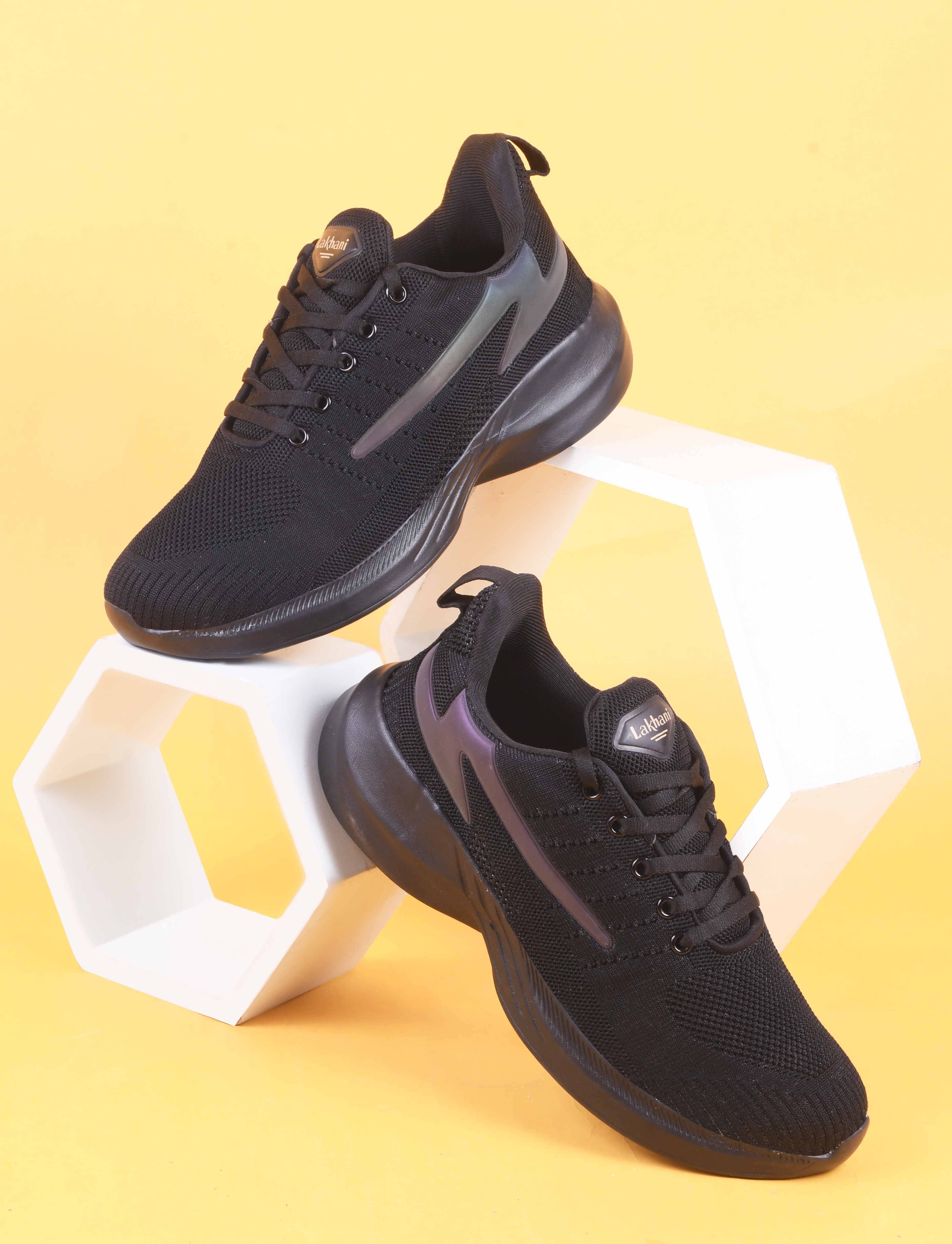     			Lakhani Aashirwad E-Panther-02-Black Black Men's Lifestyle Shoes