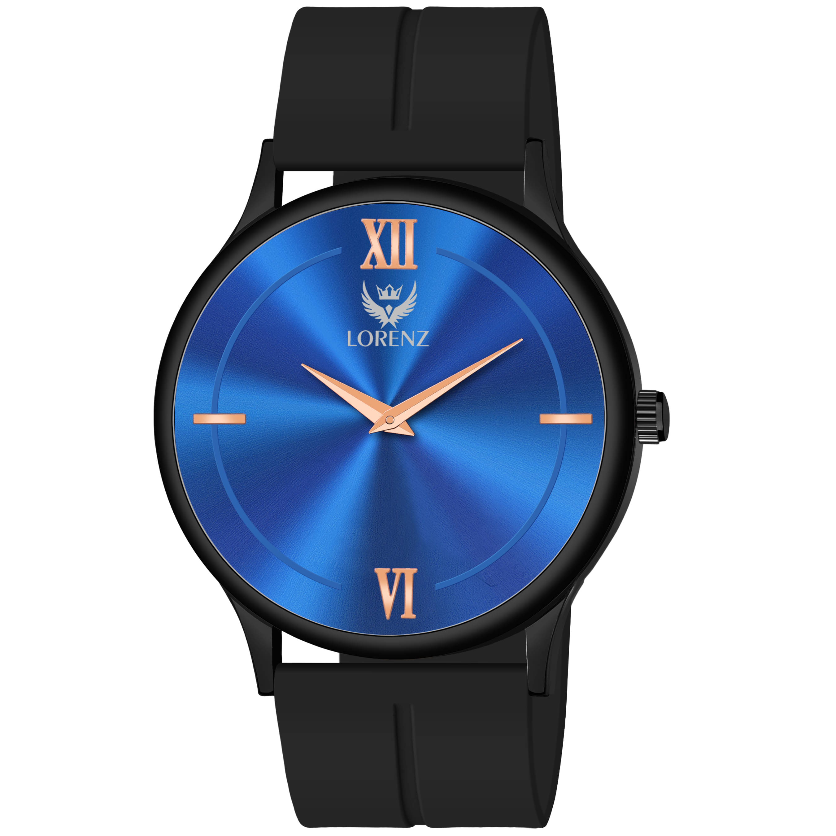     			Lorenz Black Silicon Analog Men's Watch
