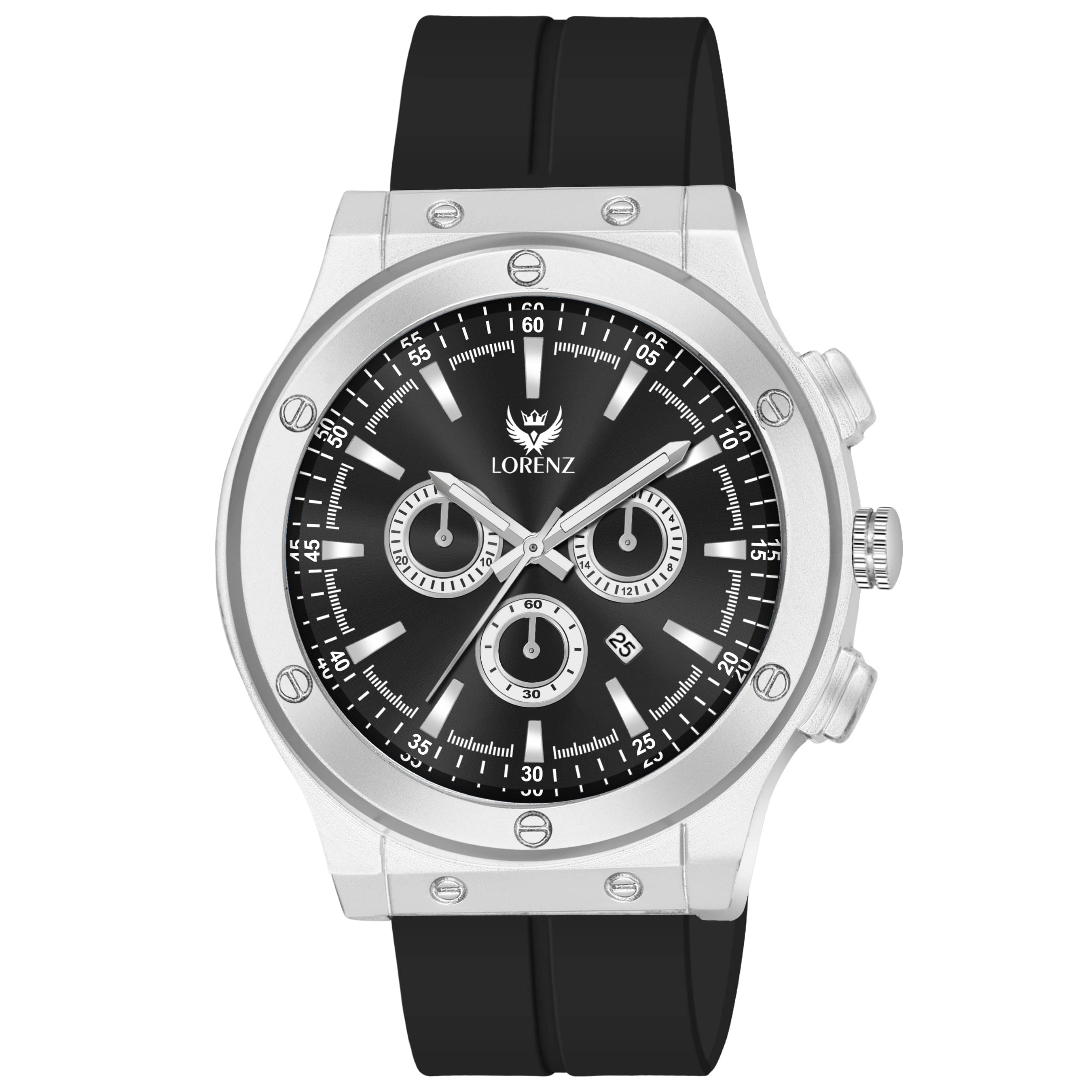     			Lorenz Black Silicon Analog Men's Watch