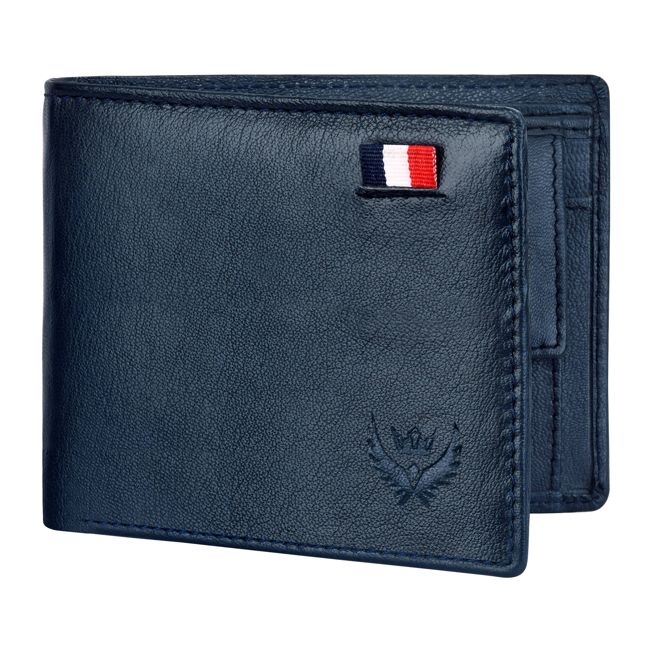     			Lorenz Blue 100% Leather Men's RFID Wallet ( Pack of 1 )
