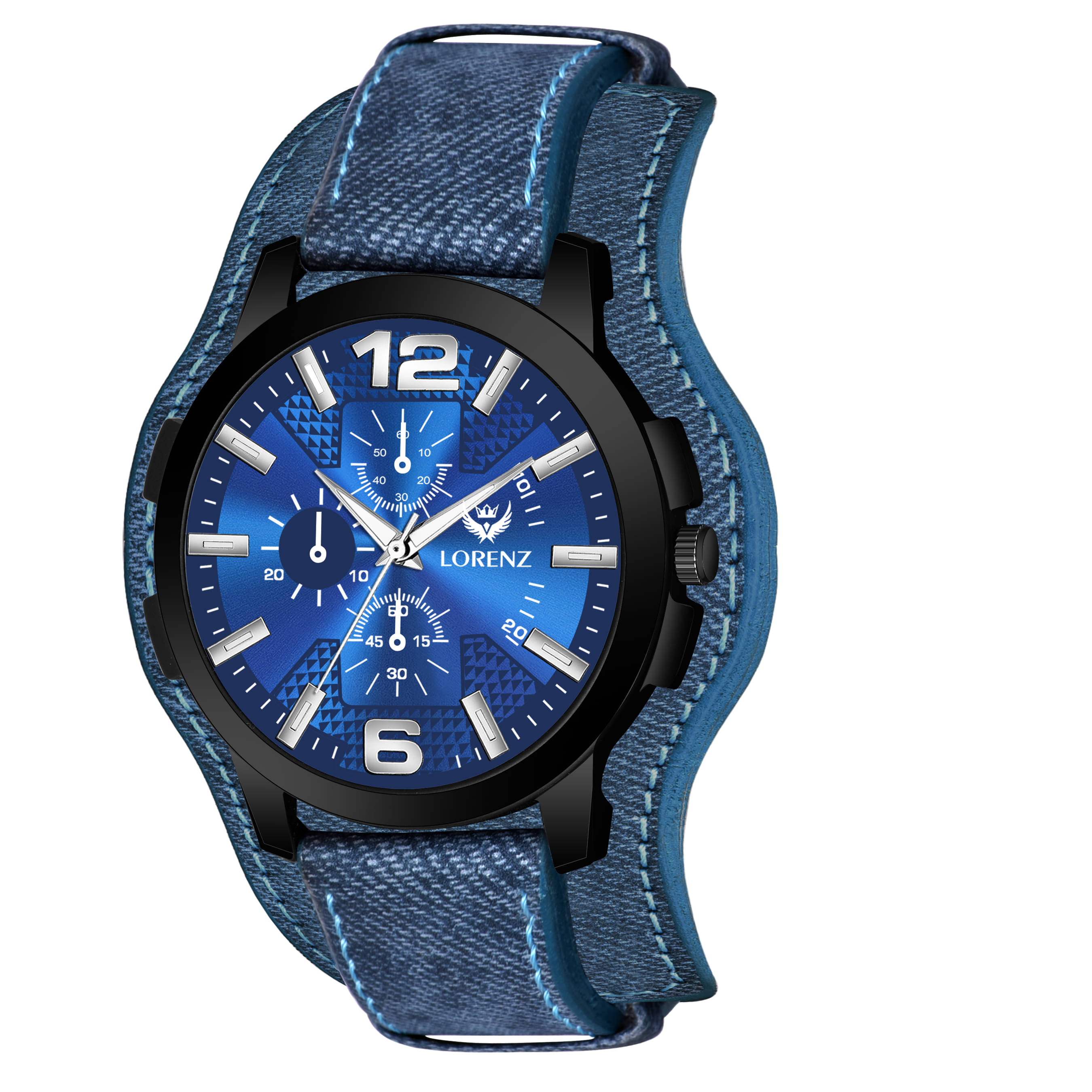     			Lorenz Blue Leather Analog Men's Watch