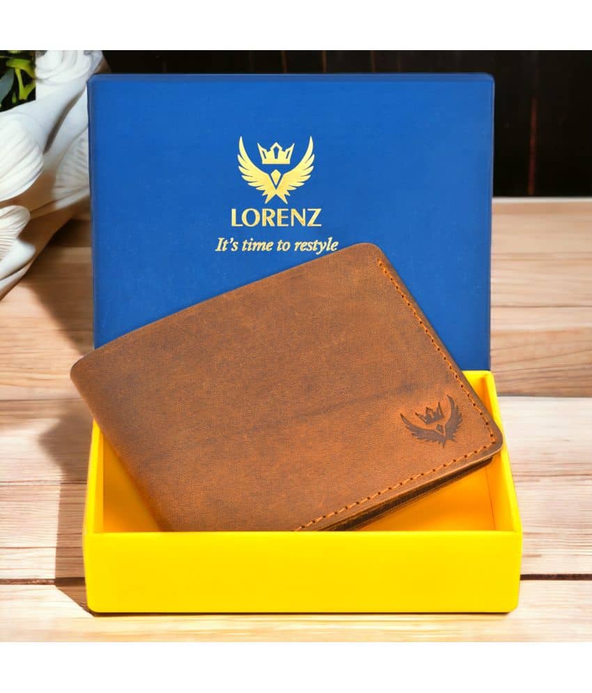 Lorenz Brown 100% Leather Men's RFID Wallet ( Pack of 1 ) - Handbags | Buy online on ZillyBuy