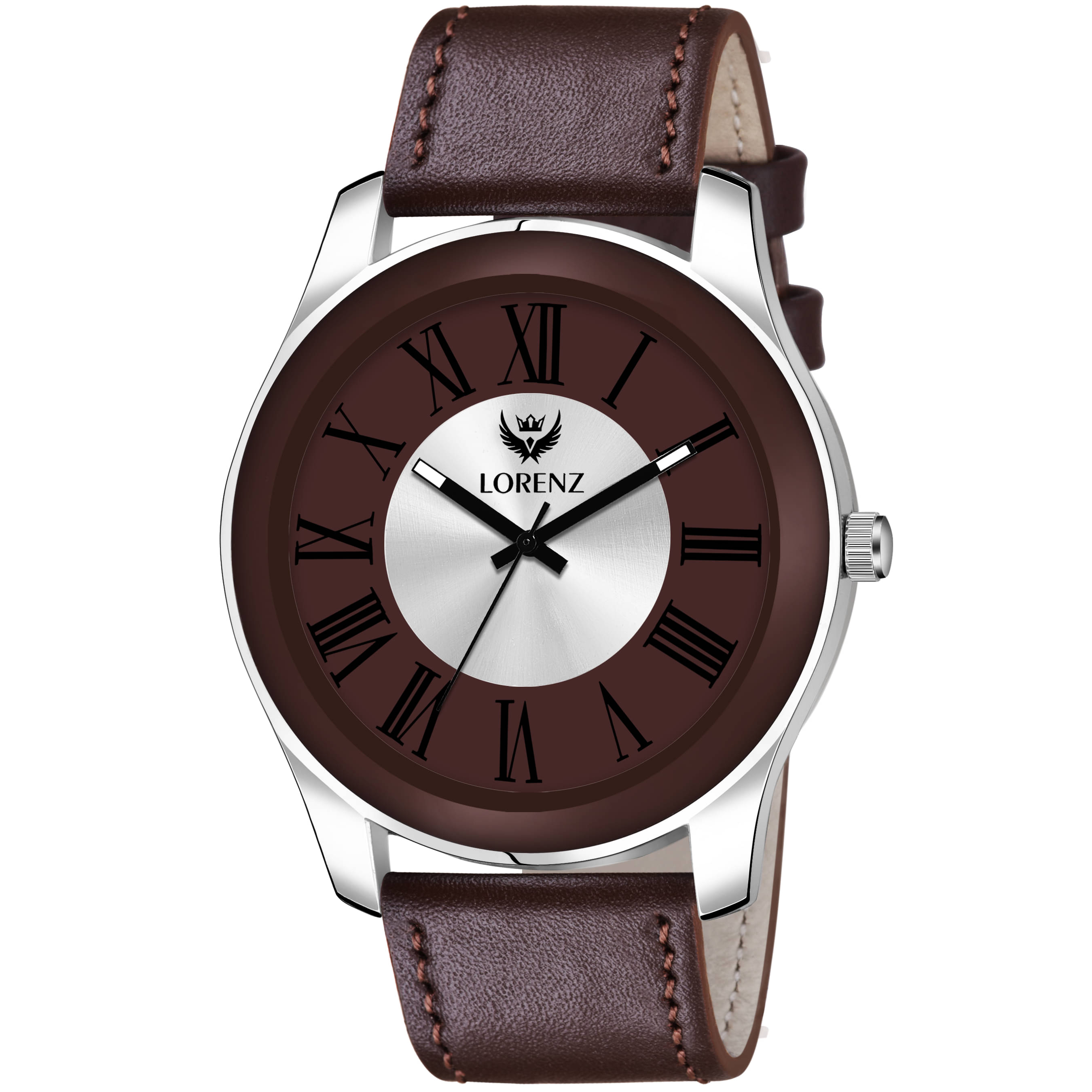    			Lorenz Brown Leather Analog Men's Watch