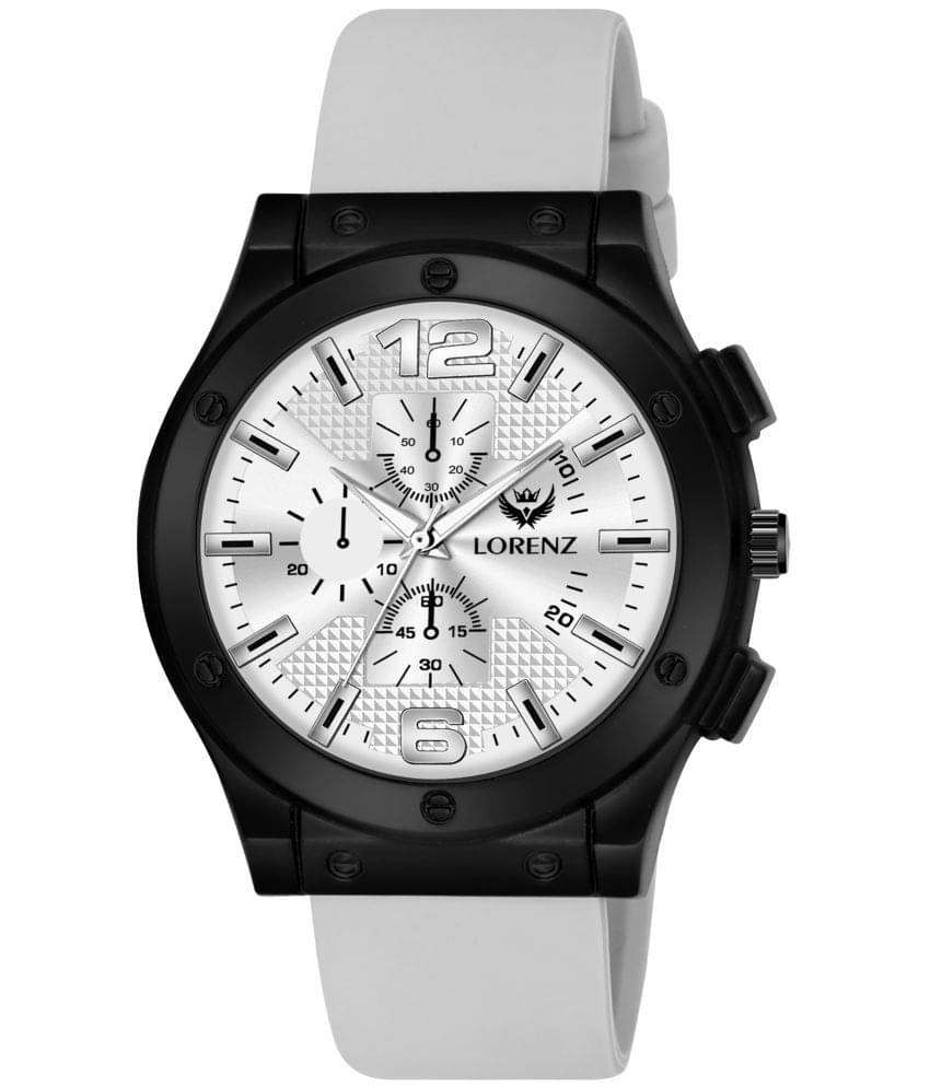     			Lorenz Light Grey Silicon Analog Men's Watch