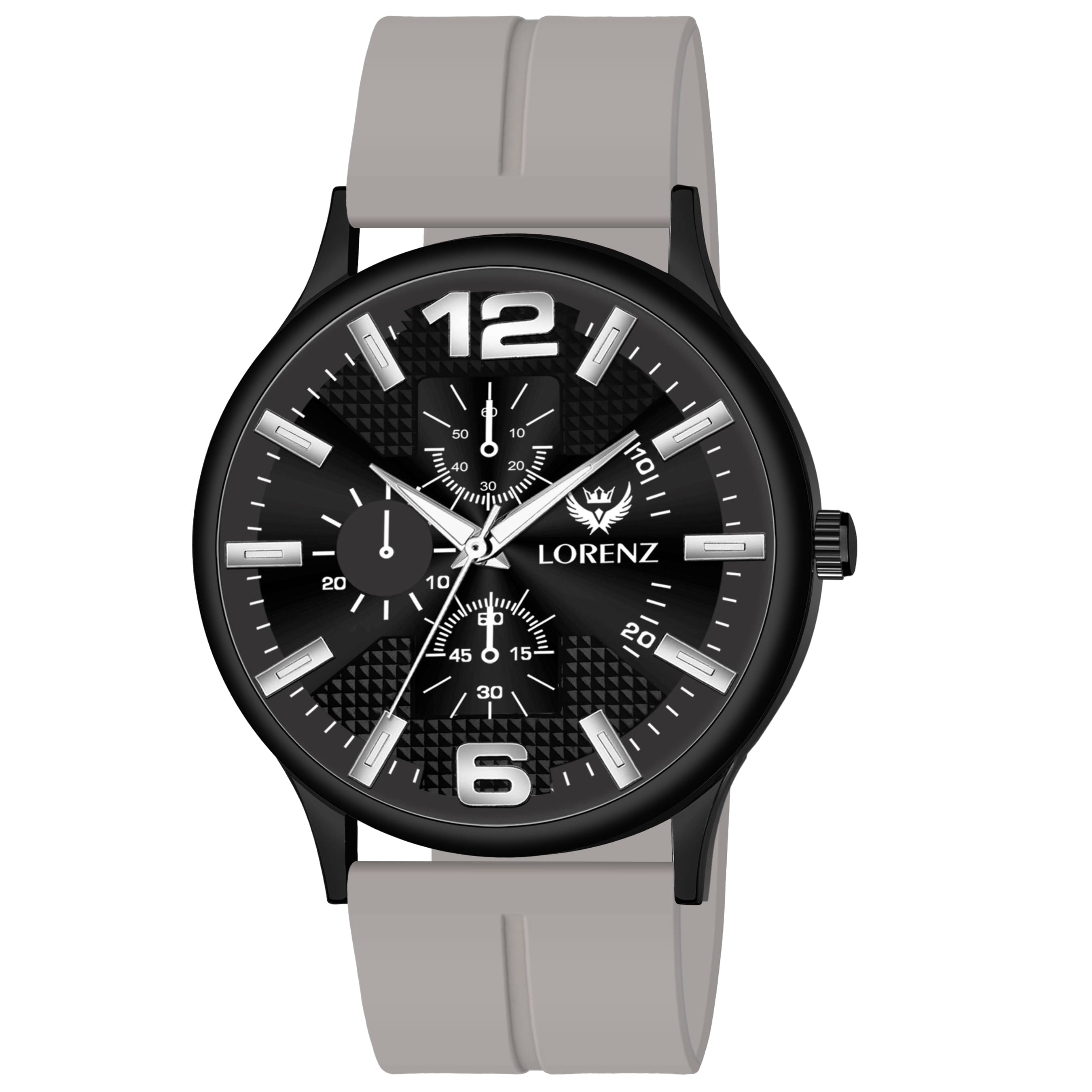     			Lorenz Light Grey Silicon Analog Men's Watch