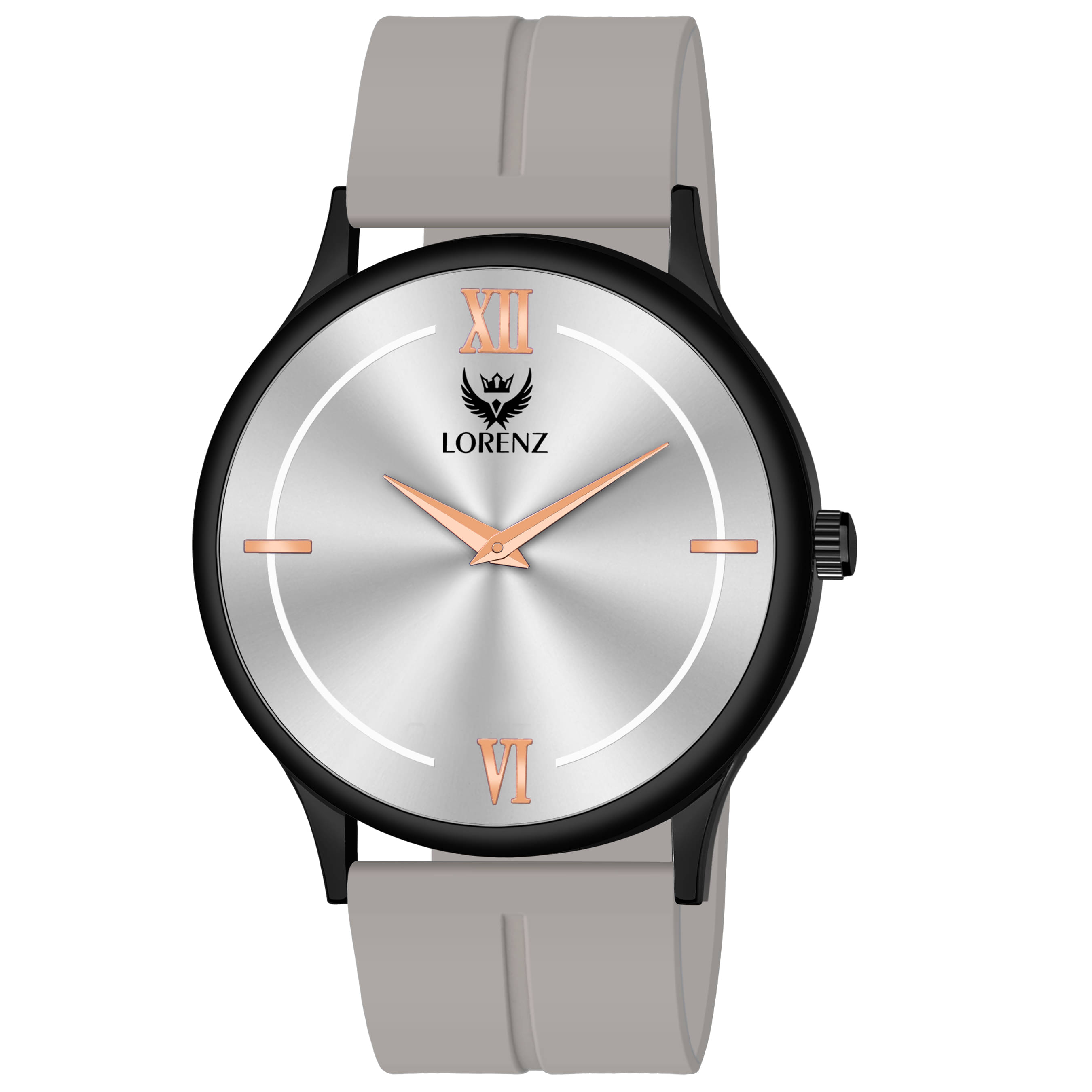     			Lorenz Light Grey Silicon Analog Men's Watch