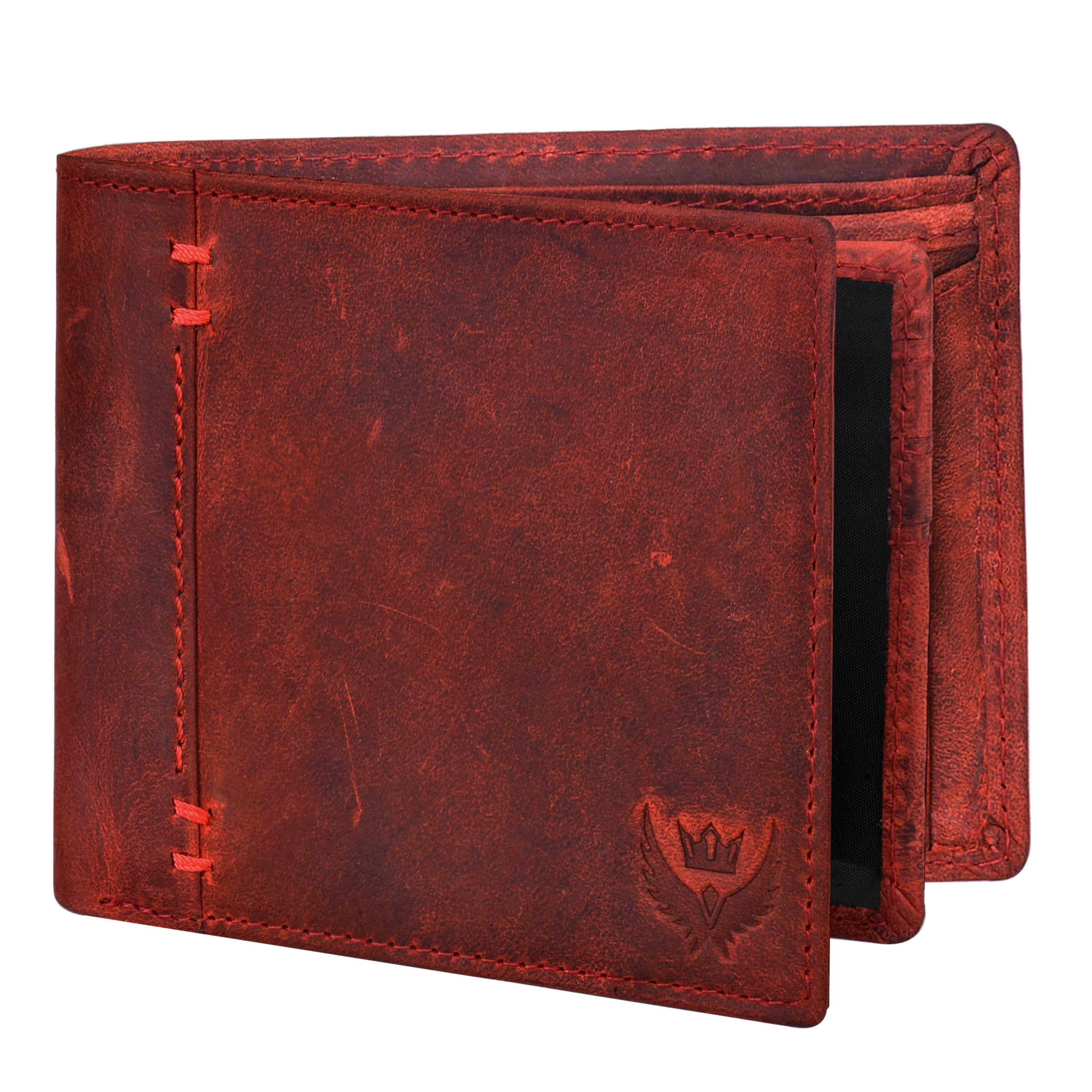 Lorenz Maroon 100% Leather Men's RFID Wallet ( Pack of 1 ) - Handbags | Buy online on ZillyBuy