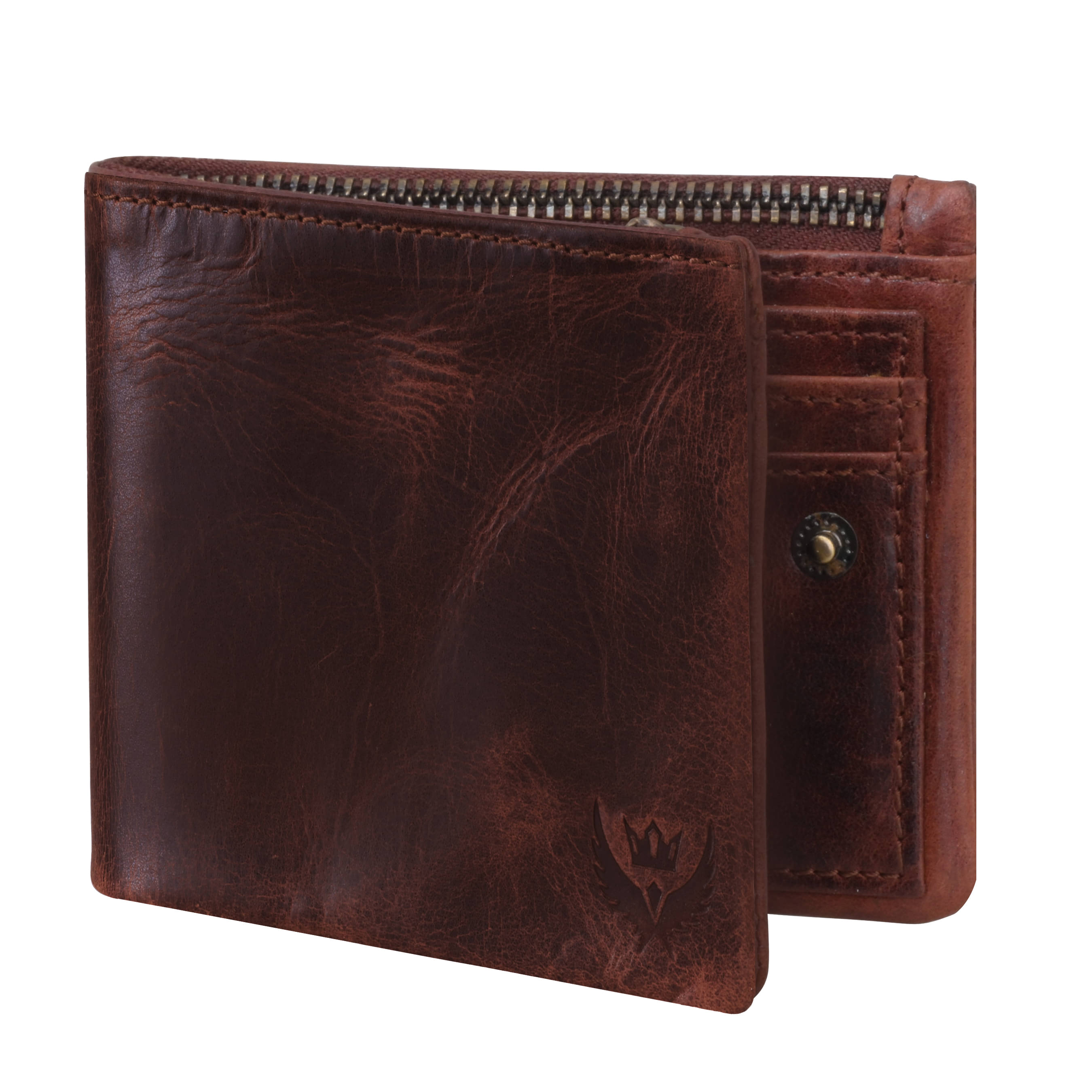     			Lorenz Wine 100% Leather Men's RFID Wallet ( Pack of 1 )