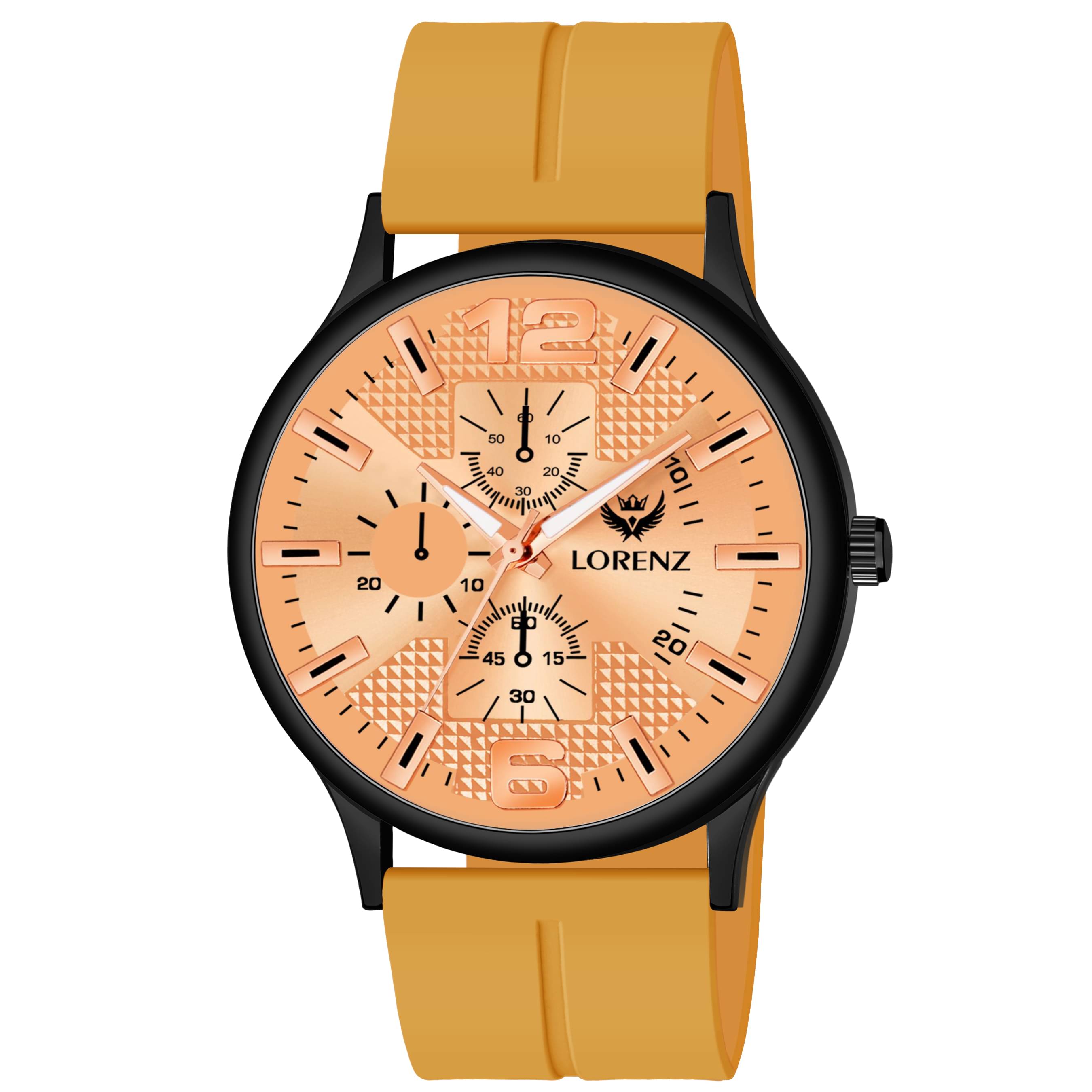     			Lorenz Yellow Silicon Analog Men's Watch