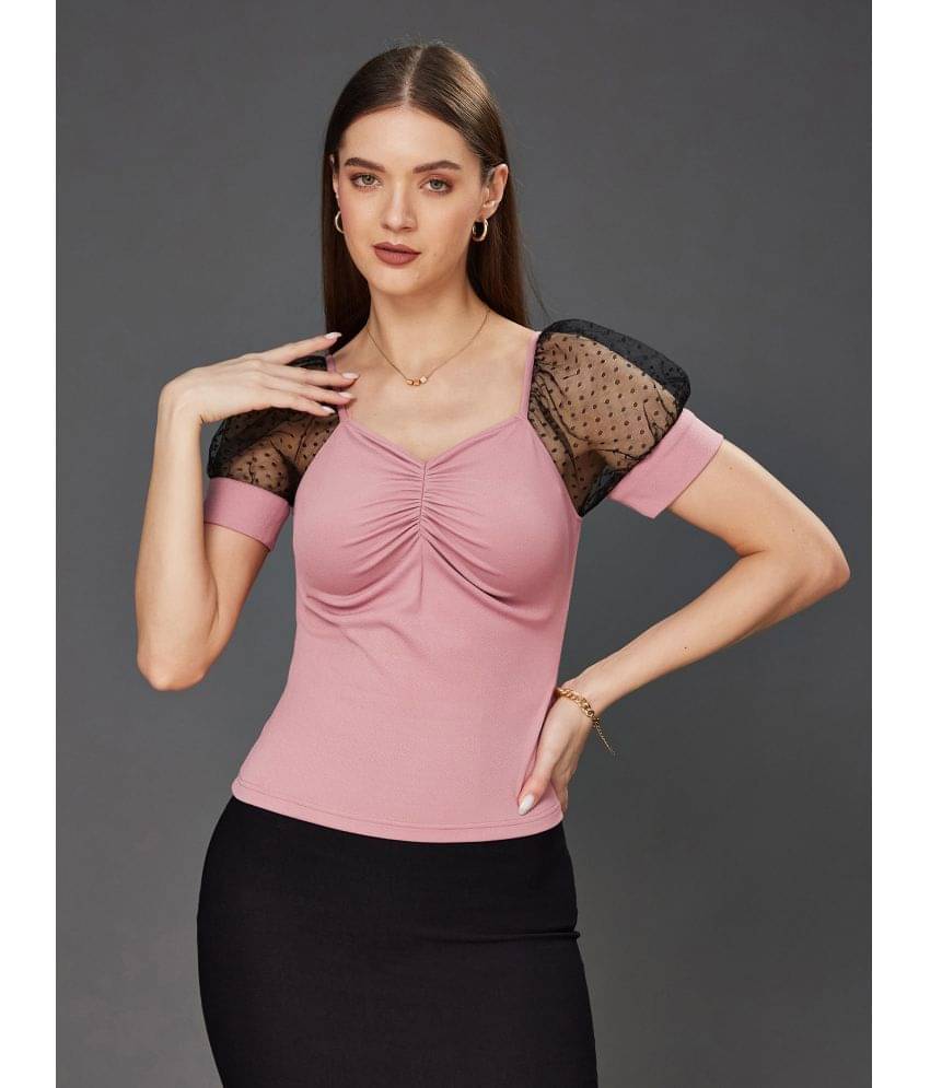     			Miss Chase Women's Polyester Regular Top ( Pink )