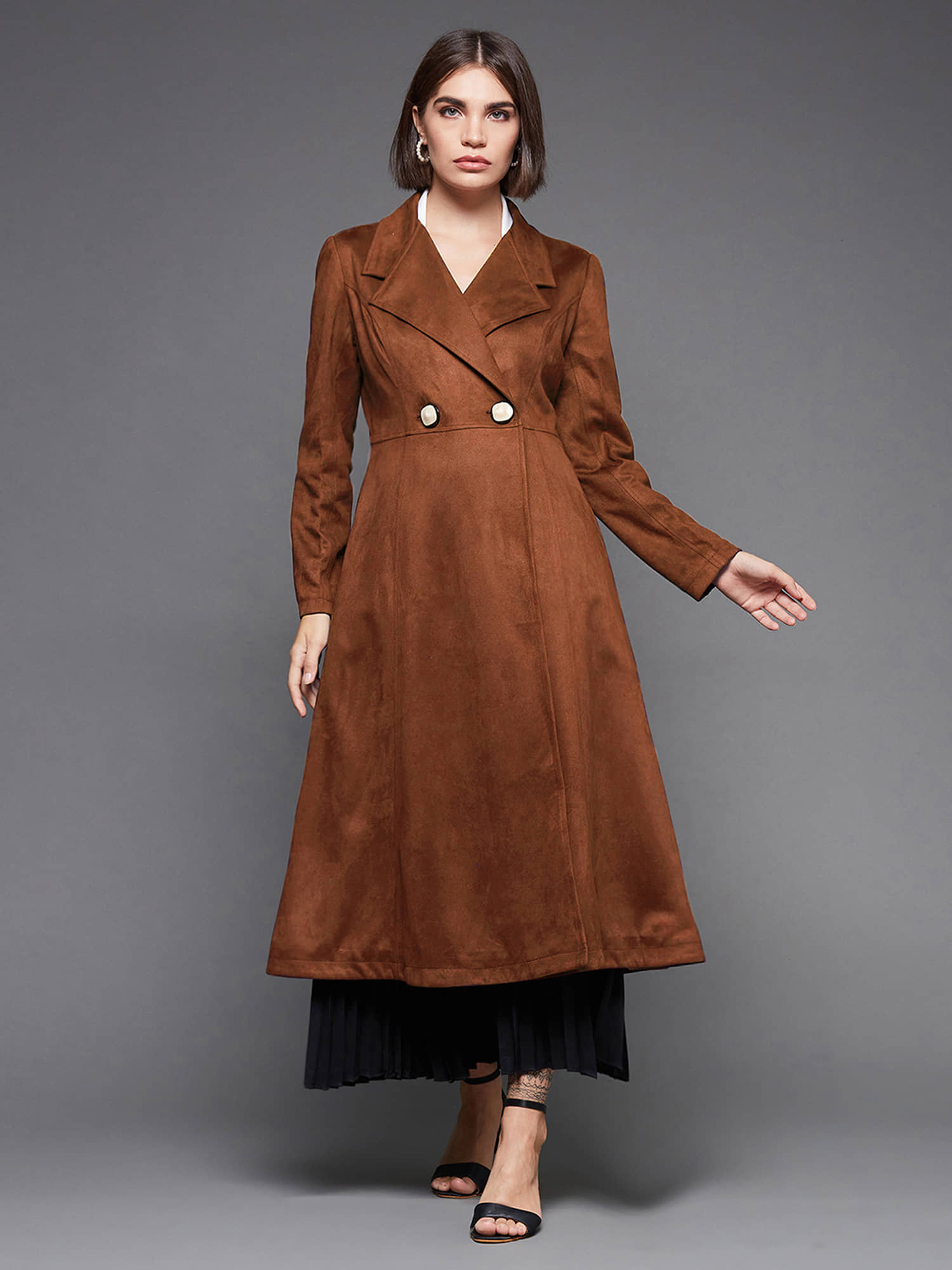 Miss Chase - Polyester Brown Jackets - Jackets & Coats | Buy online on ZillyBuy