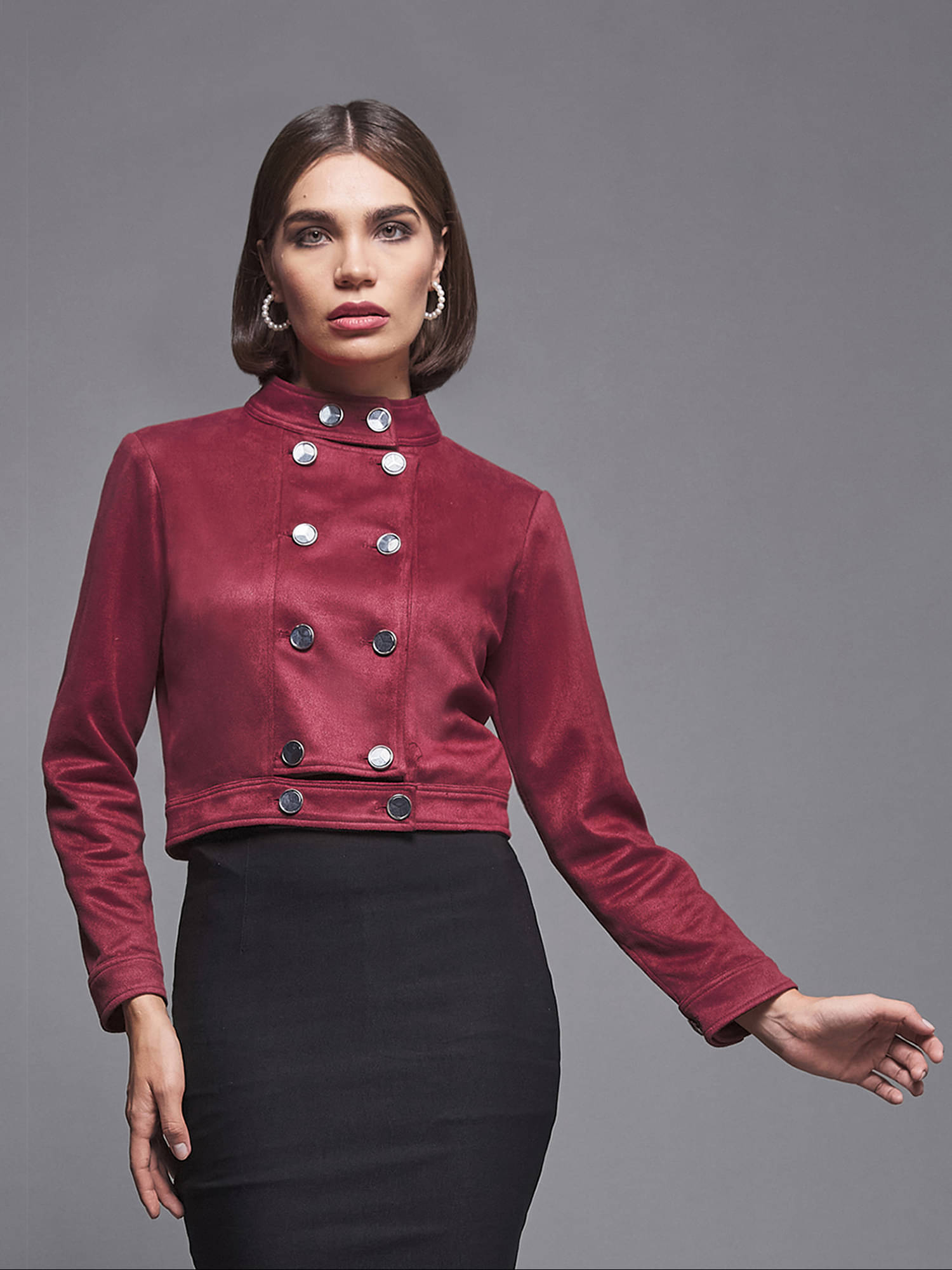     			Miss Chase - Polyester Red Jackets
