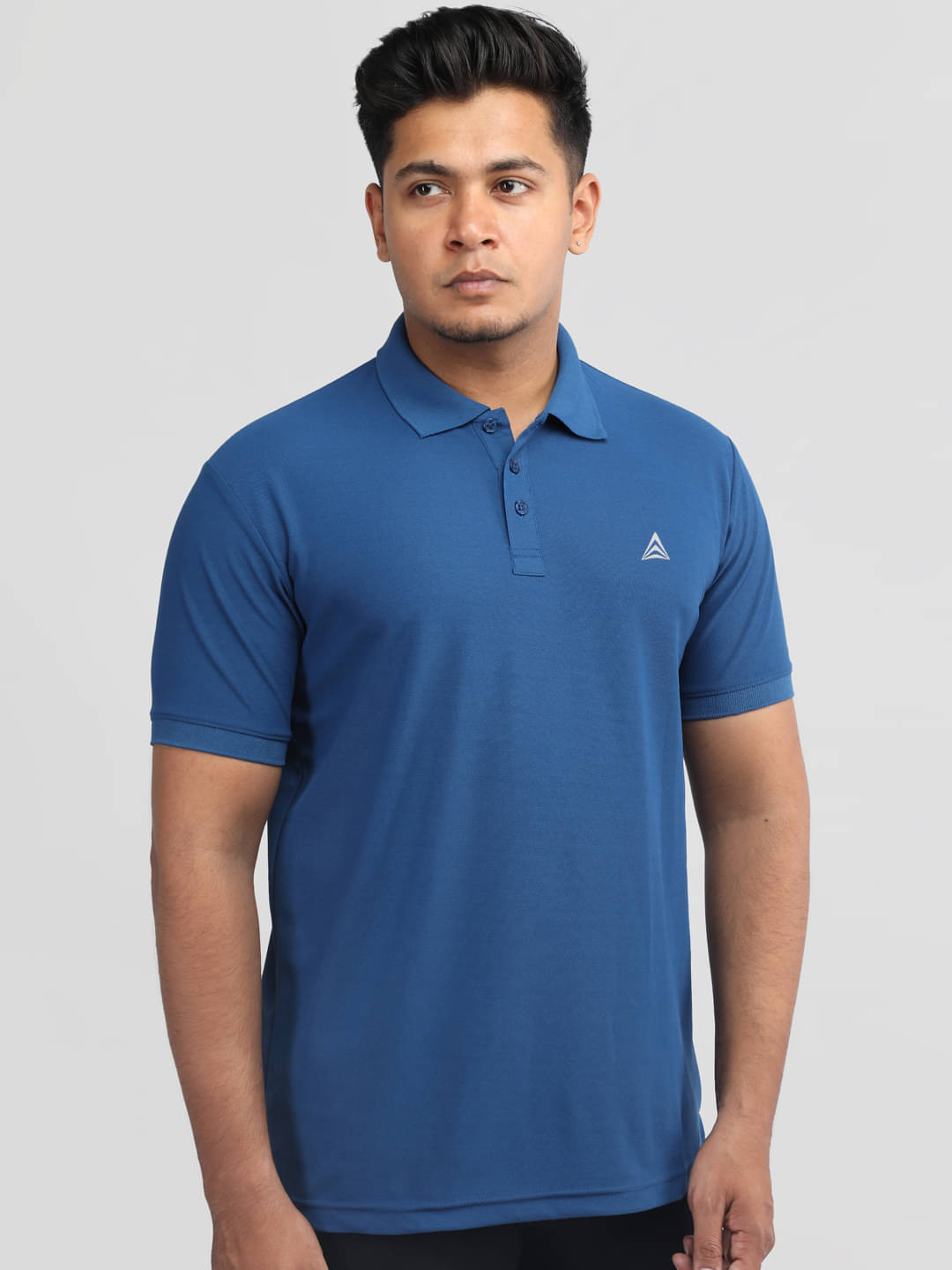     			PROPERSEVEN Pack of 1 Polyester Regular Fit Solid Half Sleeves Men's Polo T Shirt ( Blue )
