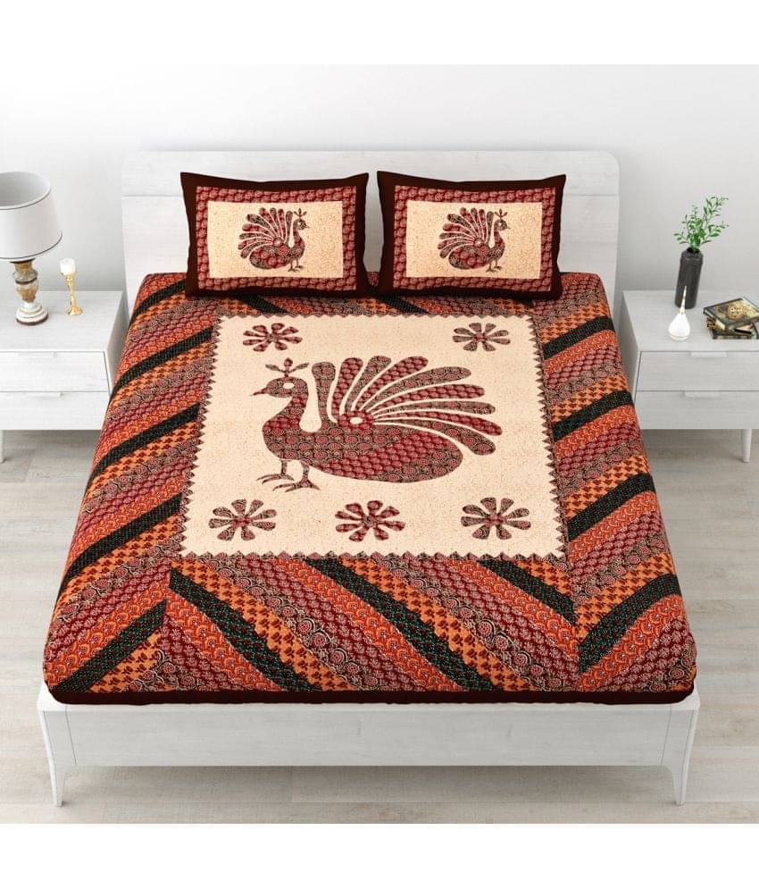 Poorak Cotton 1 Double Bedsheet with 2 Pillow Covers ( Maroon ) Poorak Cotton 1 Double Bedsheet with 2 Pillow Covers ( Maroon )