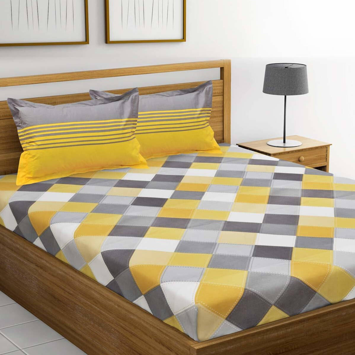 Poorak Cotton 1 Double Bedsheet with 2 Pillow Covers ( Multicolor ) Poorak Cotton 1 Double Bedsheet with 2 Pillow Covers ( Multicolor )