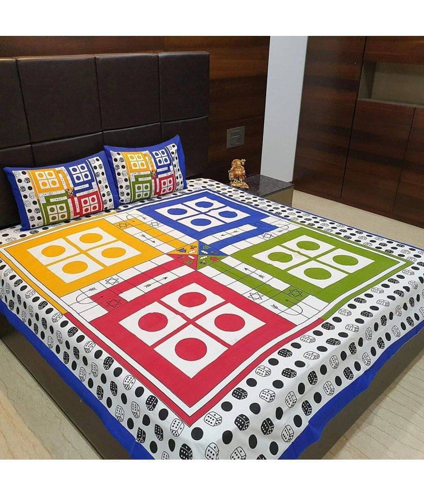 Poorak Cotton 1 Double Bedsheet with 2 Pillow Covers ( Blue ) Poorak Cotton 1 Double Bedsheet with 2 Pillow Covers ( Blue )