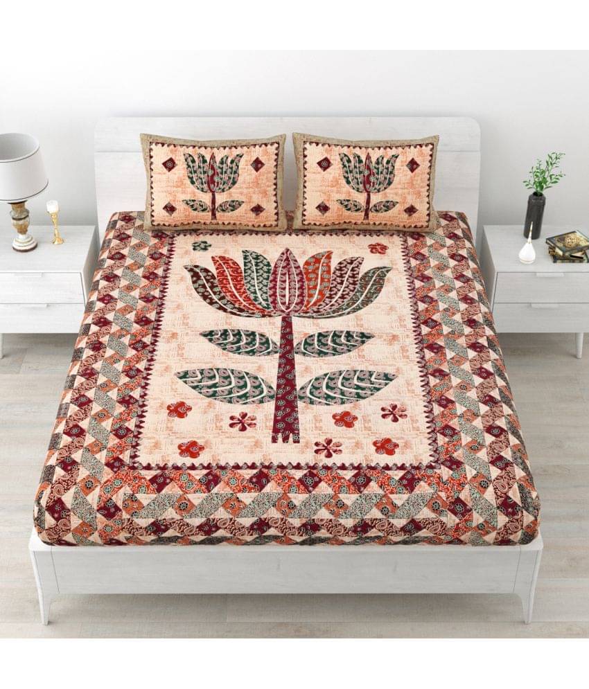 Poorak Cotton 1 Double Bedsheet with 2 Pillow Covers ( Maroon ) Poorak Cotton 1 Double Bedsheet with 2 Pillow Covers ( Maroon )