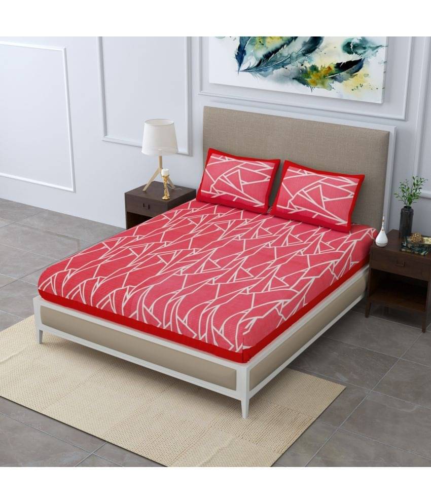 Poorak Cotton 1 Double Bedsheet with 2 Pillow Covers ( Red ) Poorak Cotton 1 Double Bedsheet with 2 Pillow Covers ( Red )