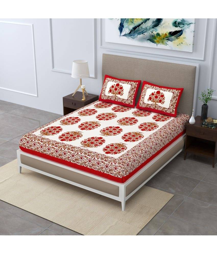 Poorak Cotton 1 Double Bedsheet with 2 Pillow Covers ( Multicolor ) Poorak Cotton 1 Double Bedsheet with 2 Pillow Covers ( Multicolor )