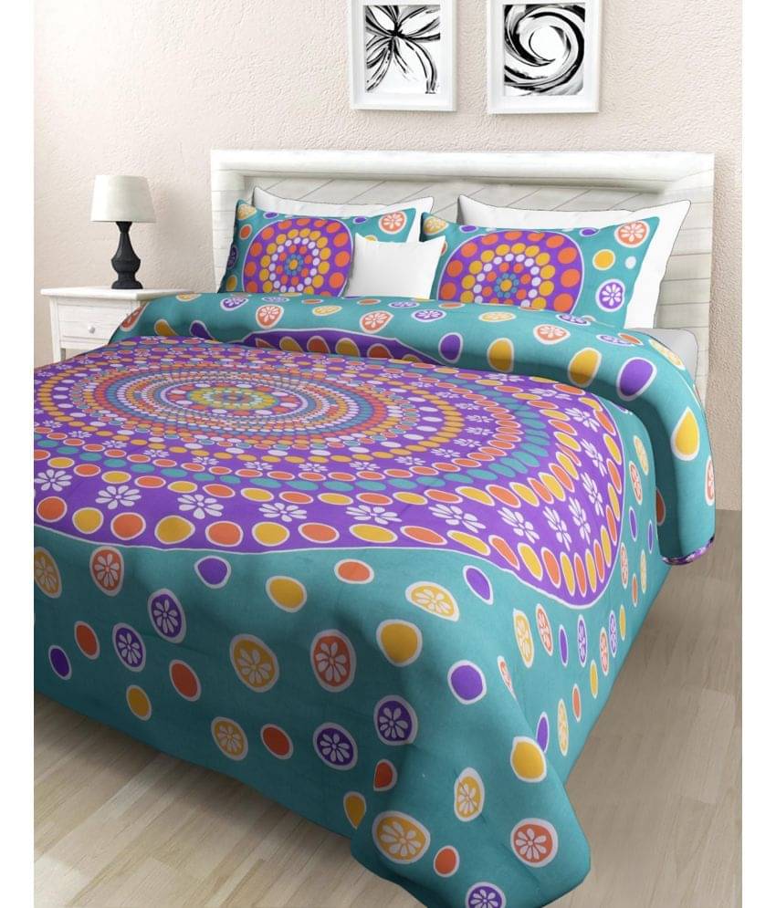 Poorak Cotton 1 Double Bedsheet with 2 Pillow Covers ( Purple ) Poorak Cotton 1 Double Bedsheet with 2 Pillow Covers ( Purple )