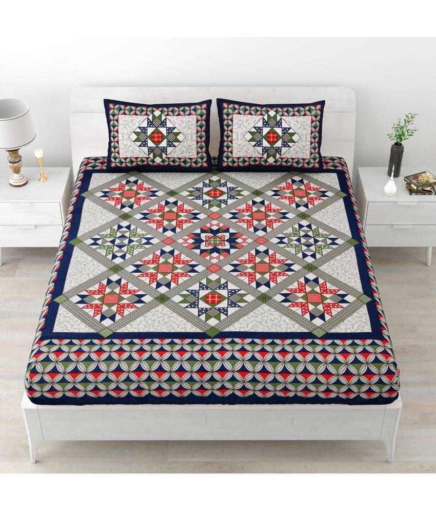 Poorak Cotton 1 Double Bedsheet with 2 Pillow Covers ( Blue ) Poorak Cotton 1 Double Bedsheet with 2 Pillow Covers ( Blue )