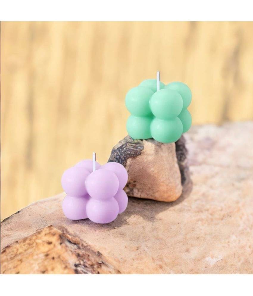     			SS ENTERPRISE Multicolour Pillar Candle 5 cm ( Pack of 2 )