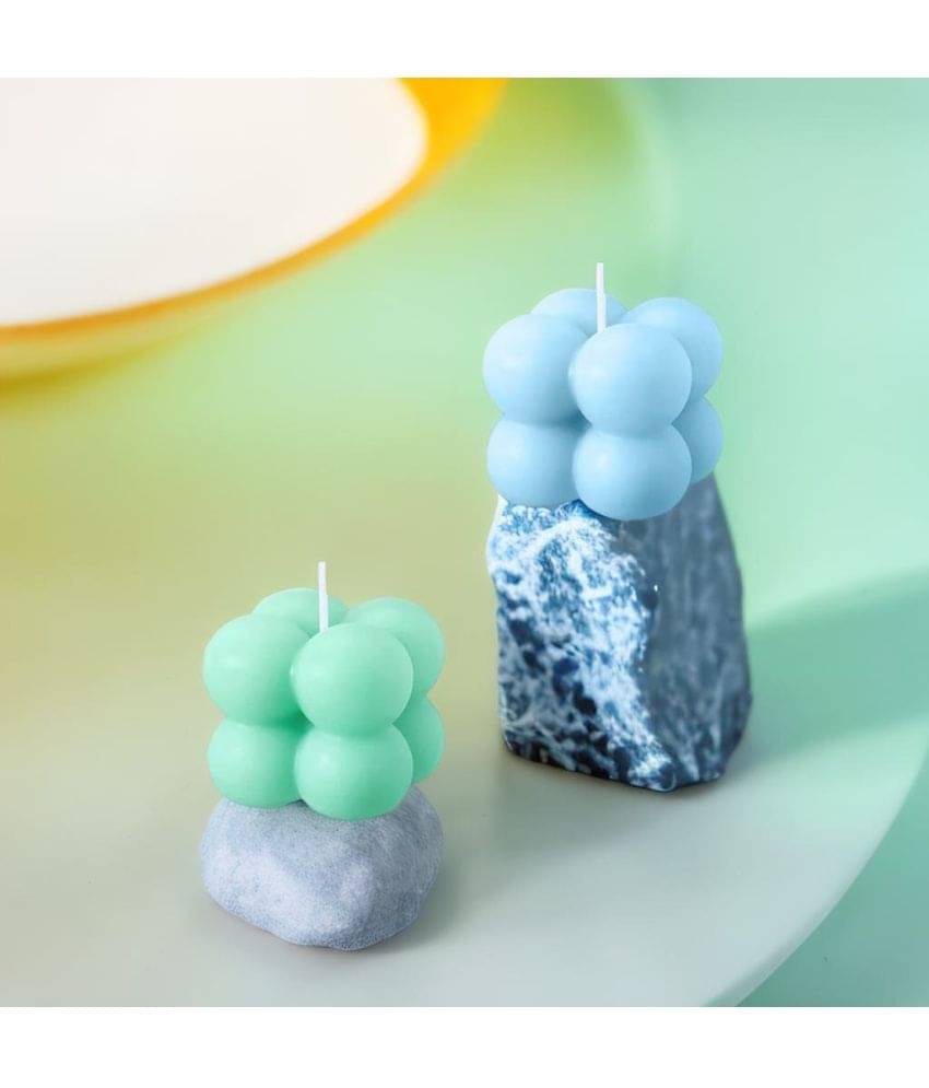     			SS ENTERPRISE Multicolour Pillar Candle 5 cm ( Pack of 2 )