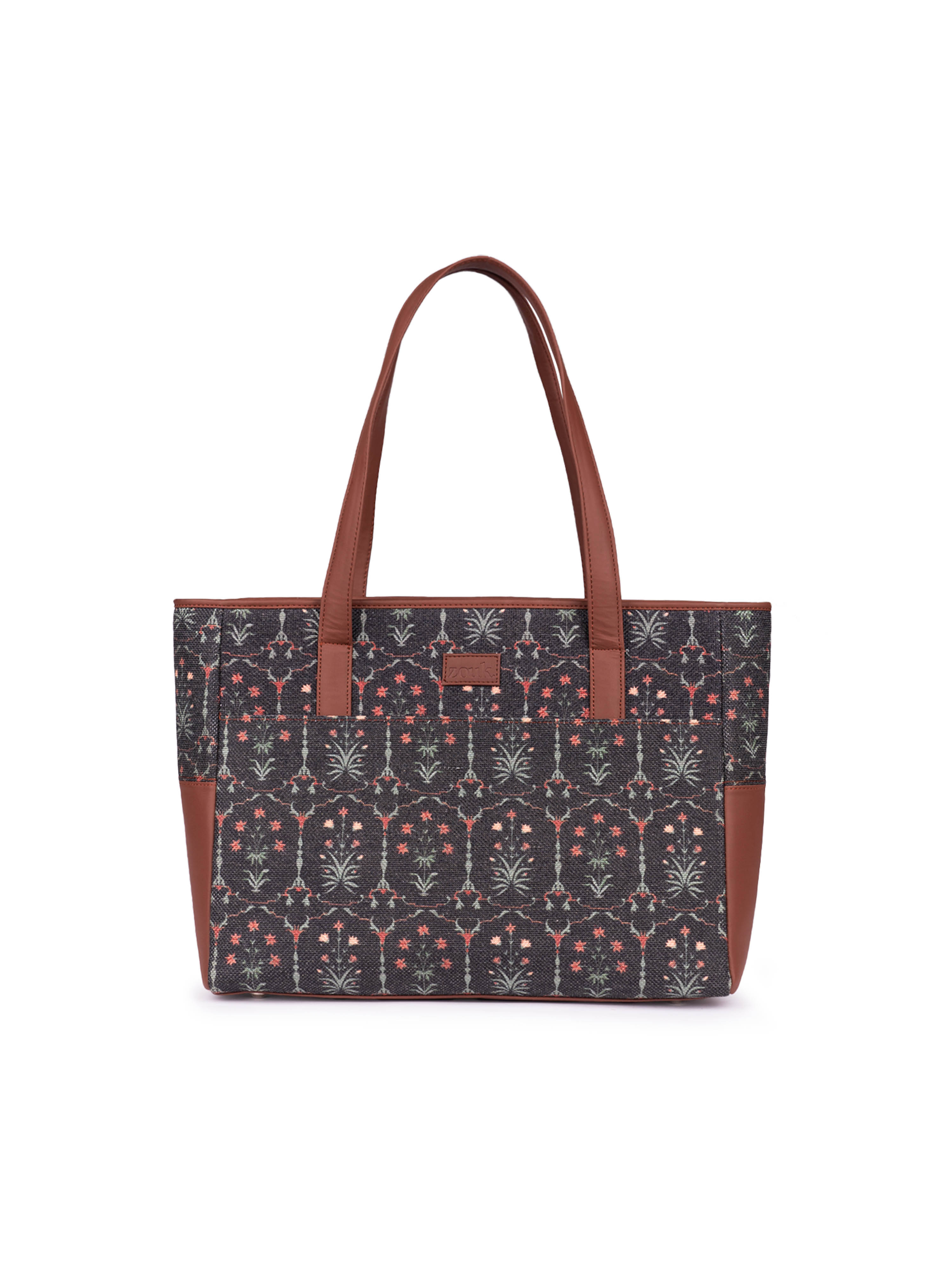     			Zouk Tote Bag Fabric Set of 1 ( Black )