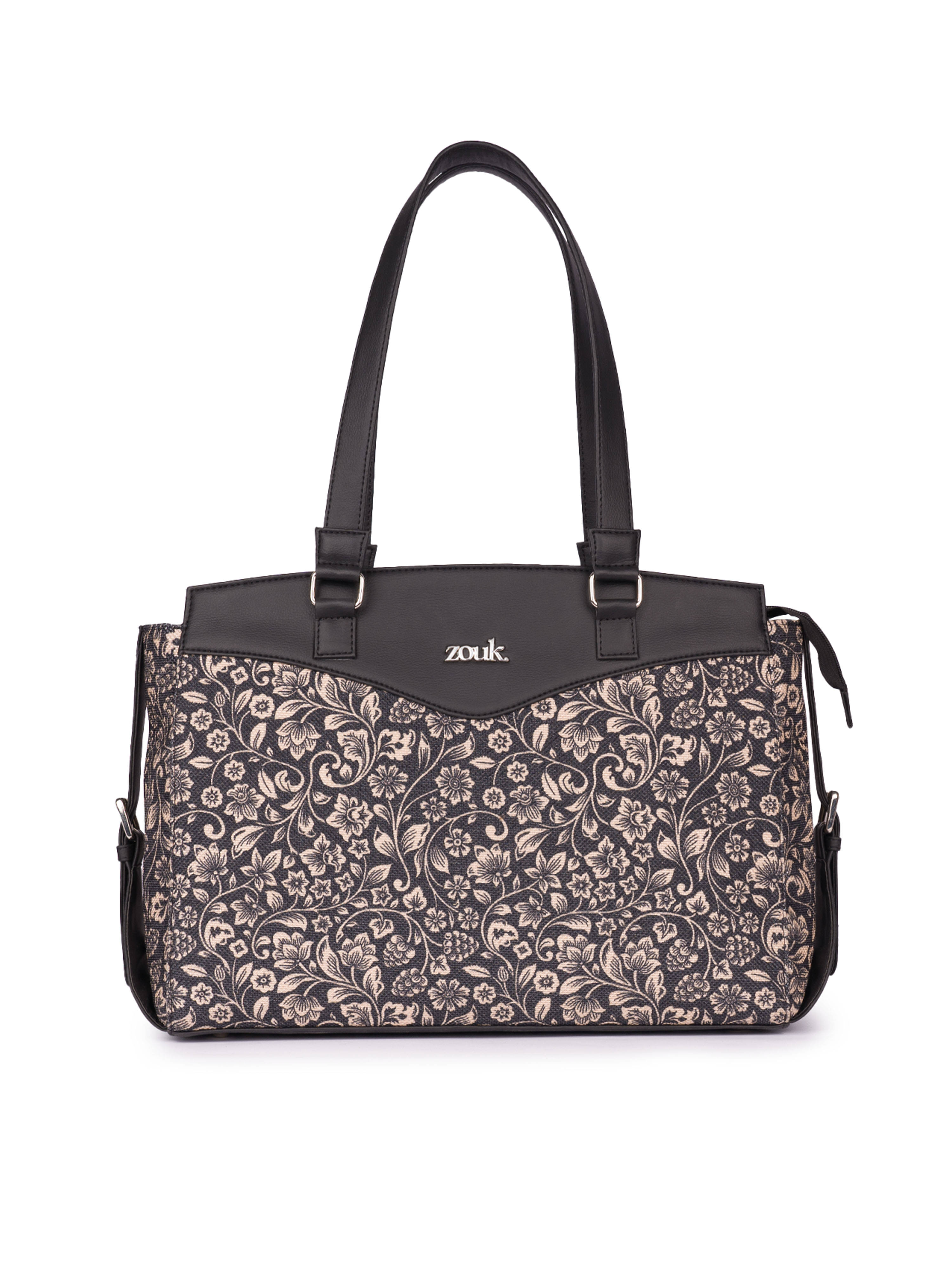     			Zouk Shoulder Bag Jute Set of 1 ( Black )