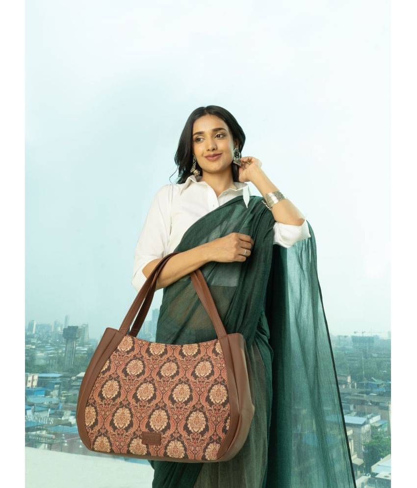     			Zouk Shoulder Bag Jute Set of 1 ( Brown )