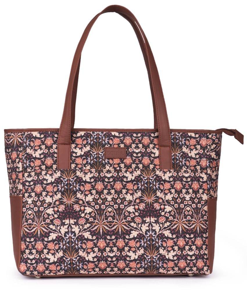     			Zouk Tote Bag Fabric Set of 1 ( Multicolor )
