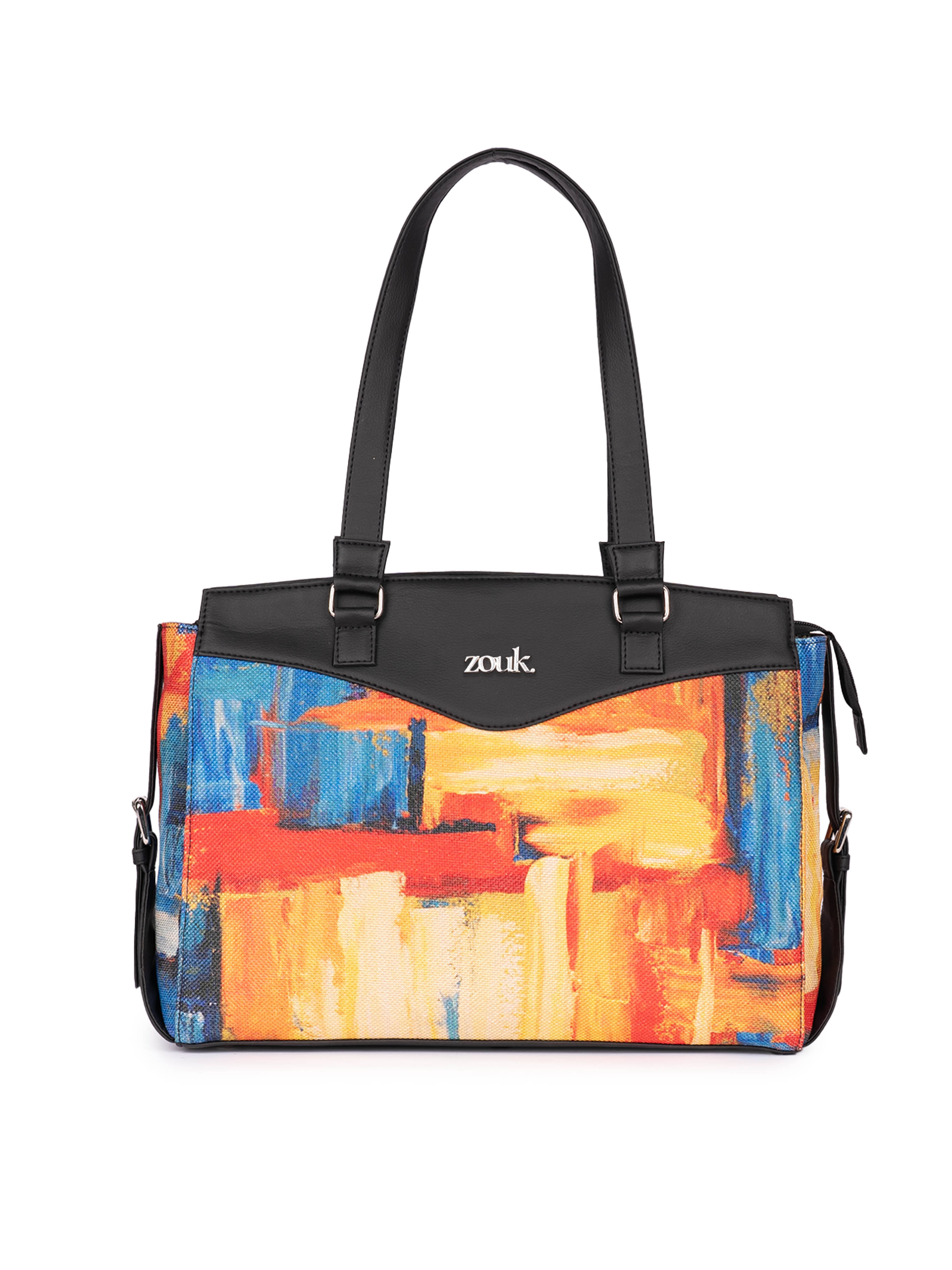     			Zouk Shoulder Bag Jute Set of 1 ( Multicolor )
