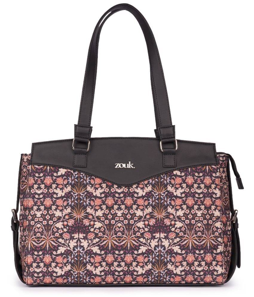     			Zouk Shoulder Bag Jute Set of 1 ( Multicolor )