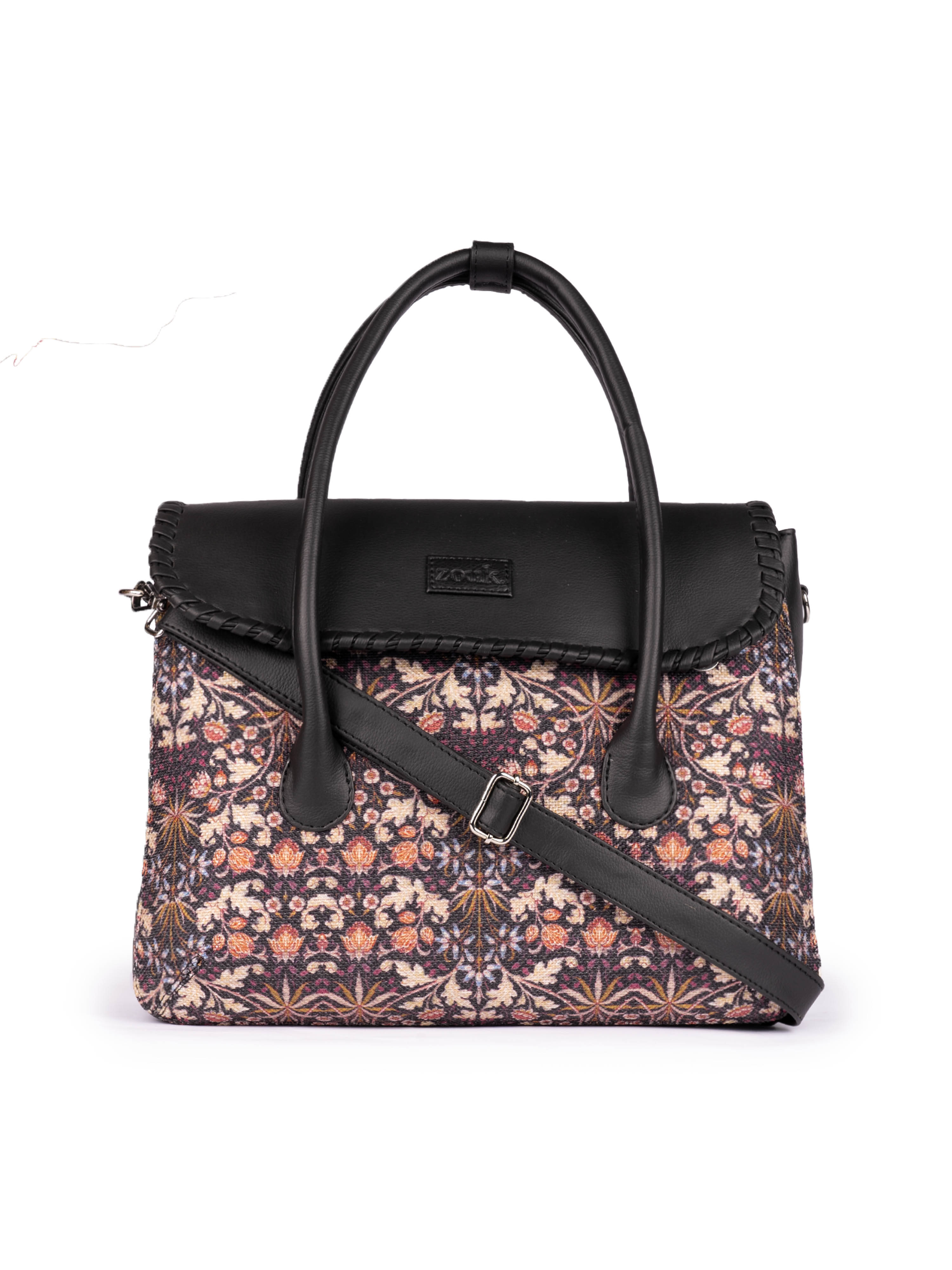     			Zouk Tote Bag Jute Set of 1 ( Multicolor )