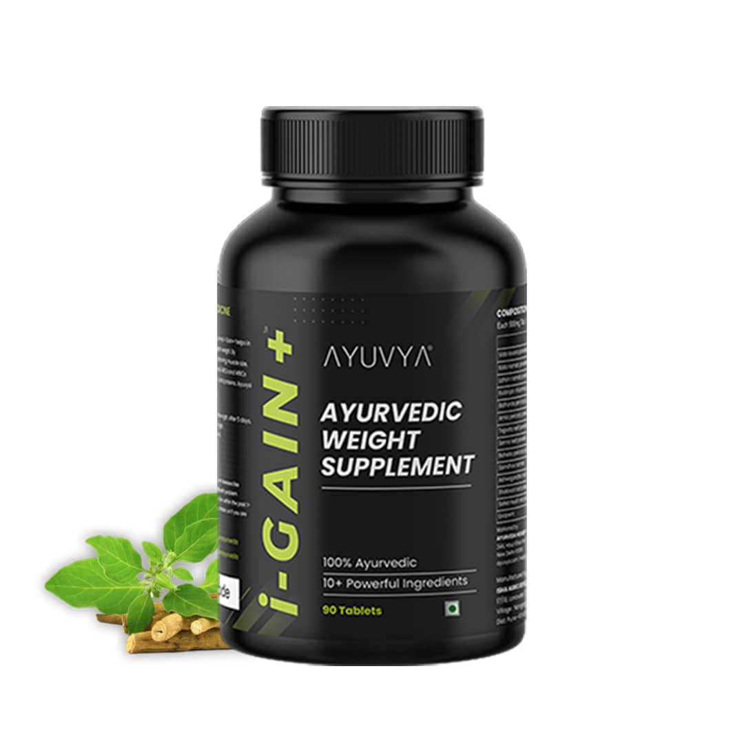 Ayuvya i-Gain+ Tablets New and improved formula - The Ultimate Weight Gainer. Improves digestion and muscle mass. Ayurvedic 90 No.s