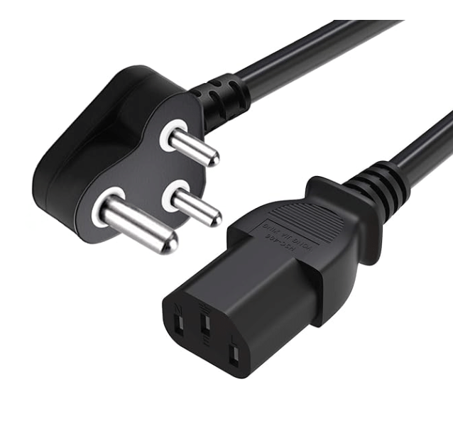     			1.5m Power Cord 3 Pin Power Supply For Pc, Montior, Printer - Black